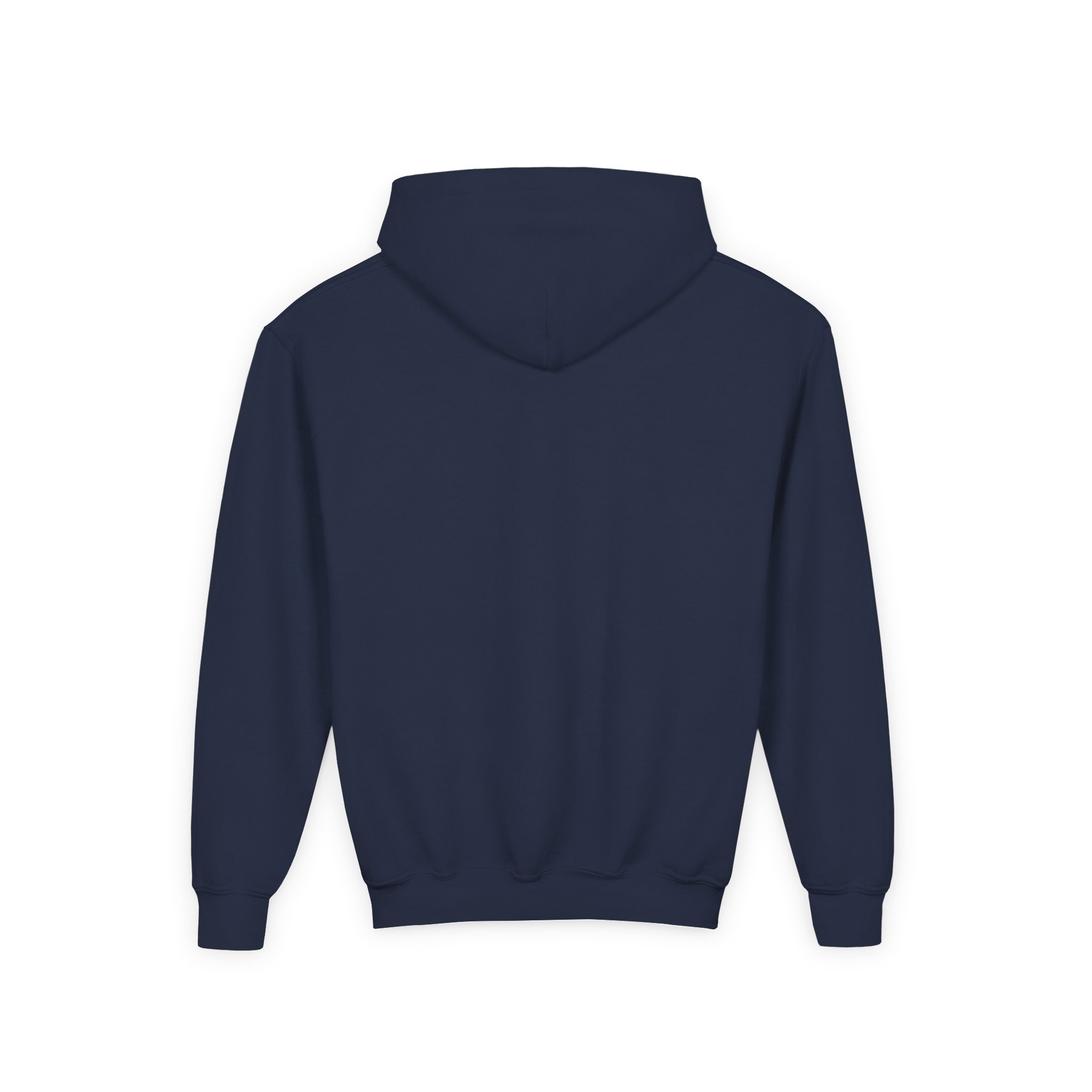 Deep in the Heart of Texas Youth Hoodie in Navy, back view