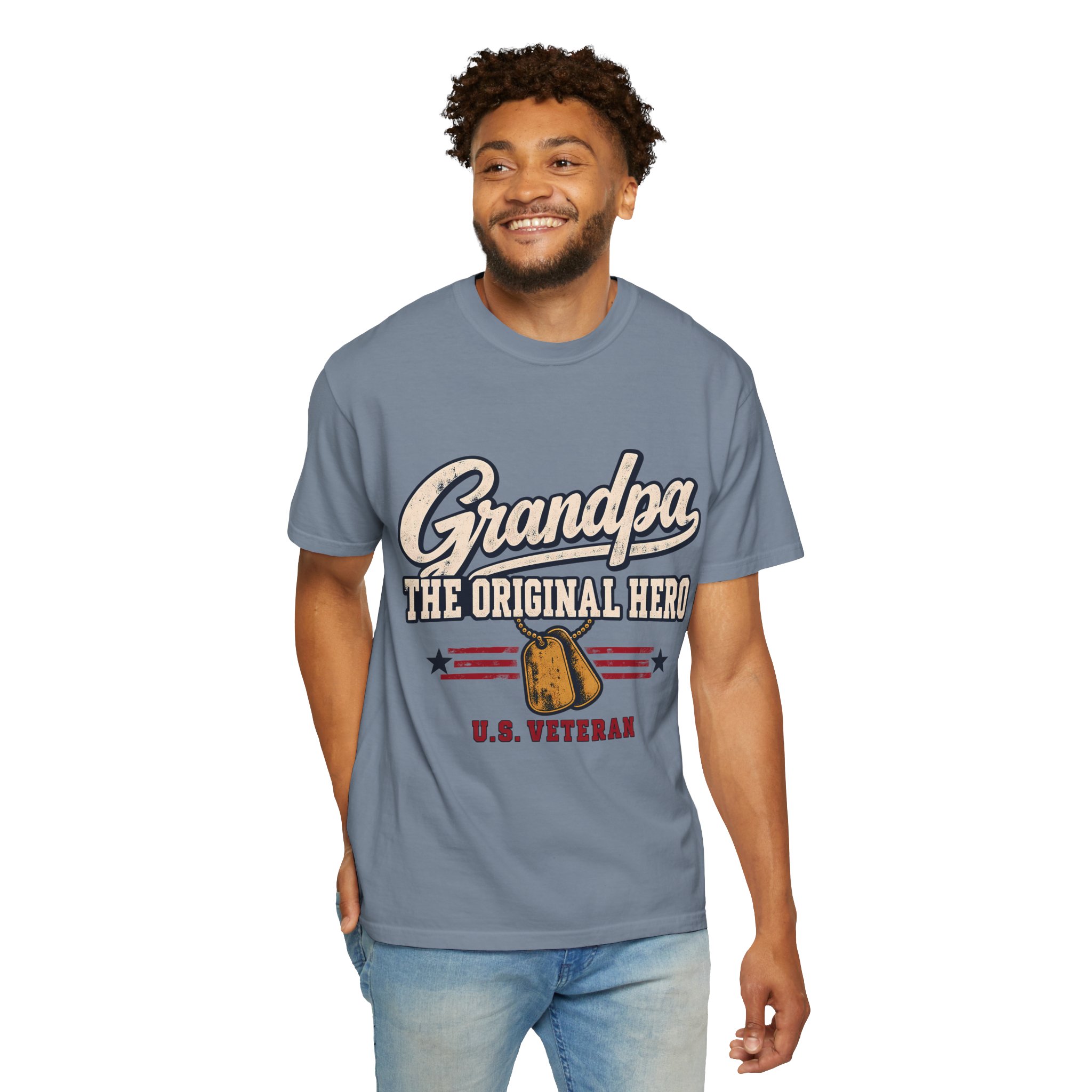 Grandpa, The Original Hero Comfort Colors Tee - Image 3