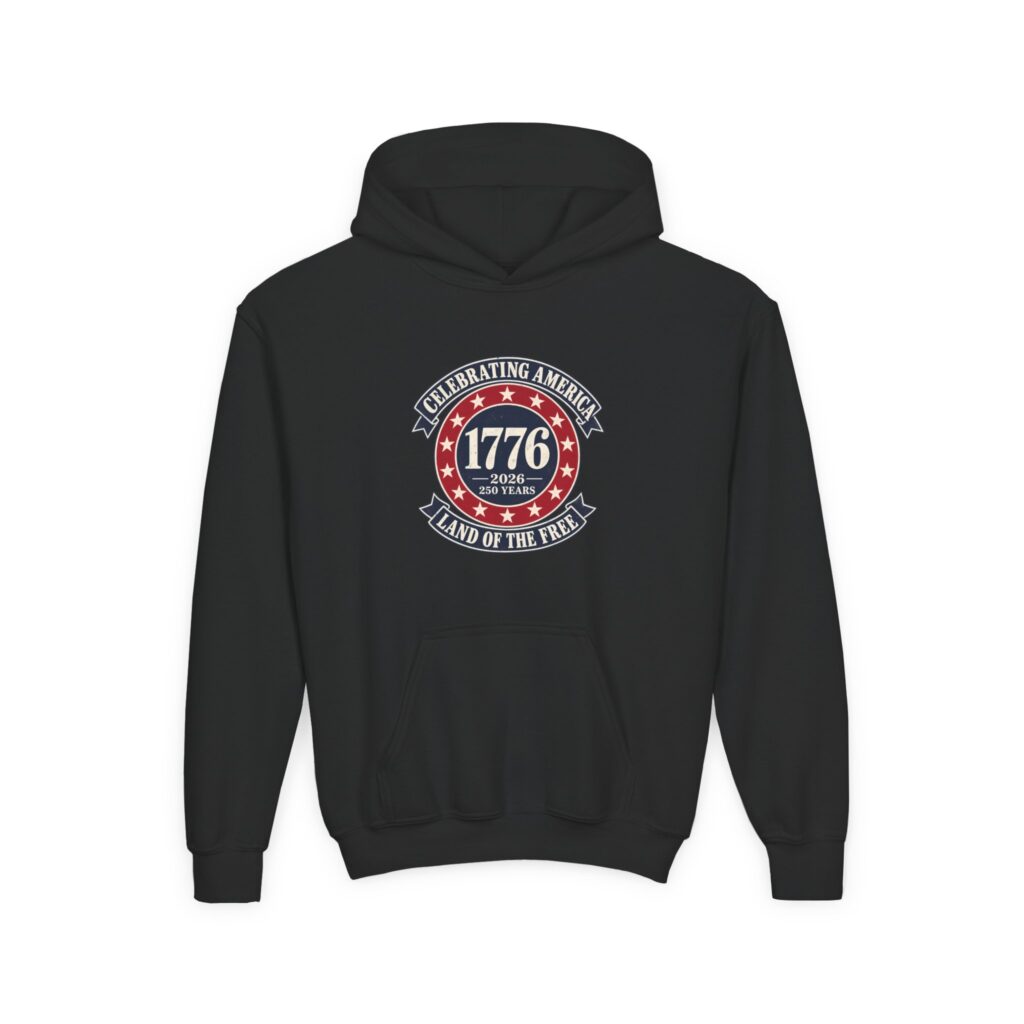1776 to 2026, 250 Years of Freedom Youth Hoodie
