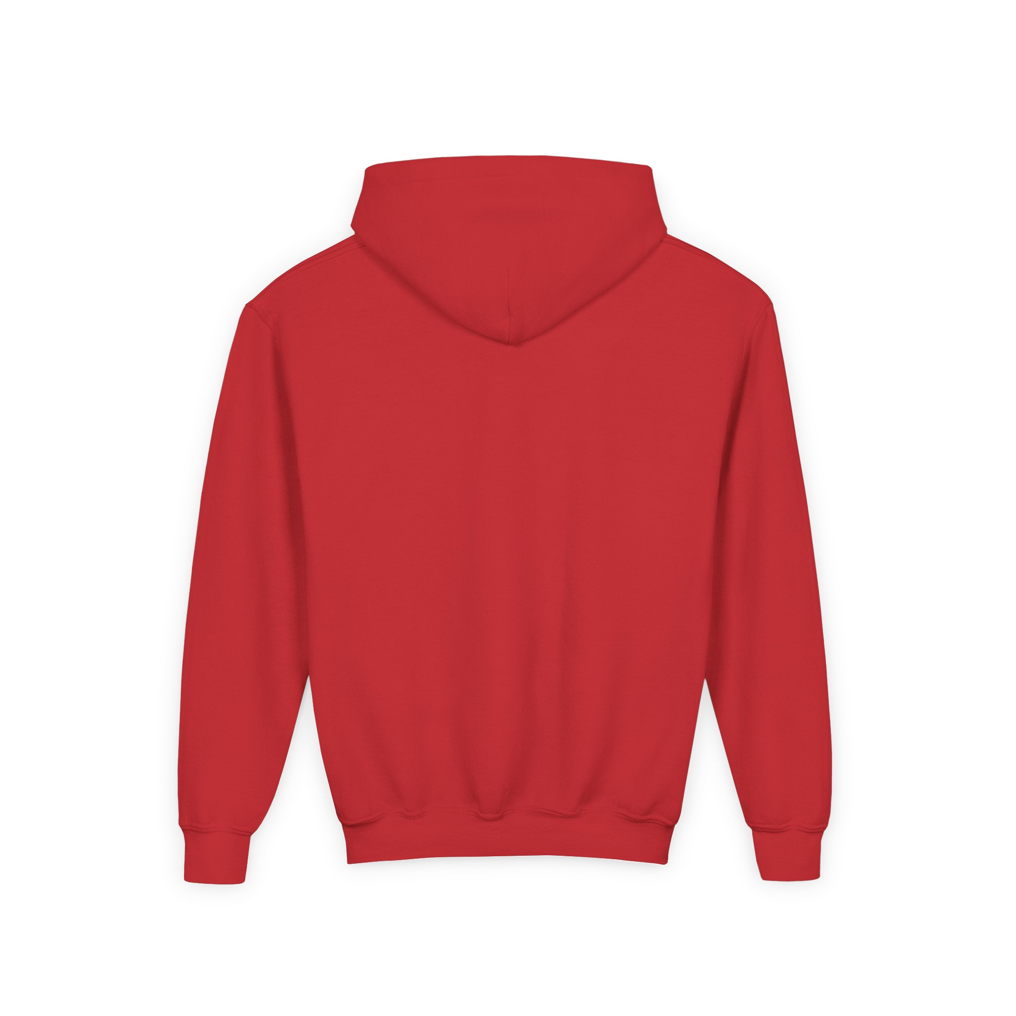 Deep in the Heart of Texas Youth Hoodie in Red, back view