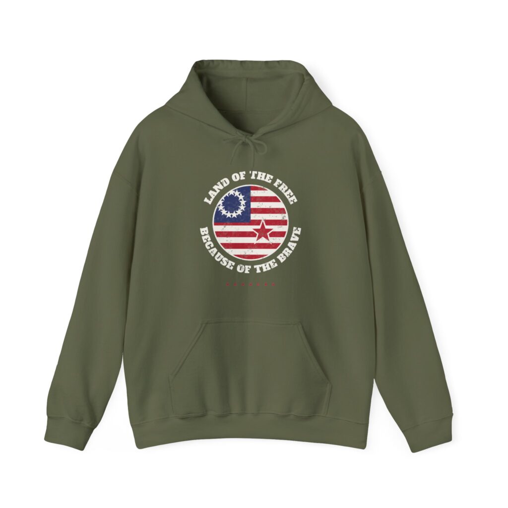 Land of the Free, Because of the Brave Hoodie