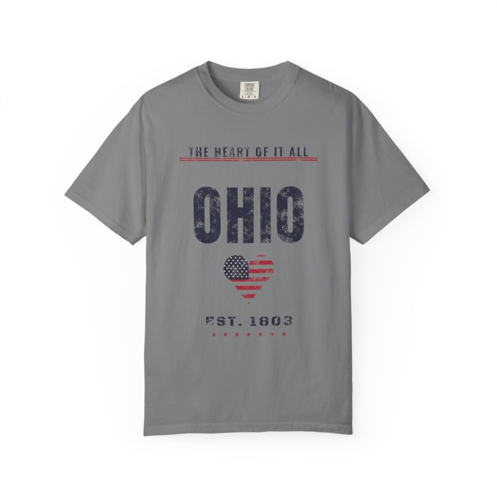 Ohio Heart of It All Comfort Colors Tee