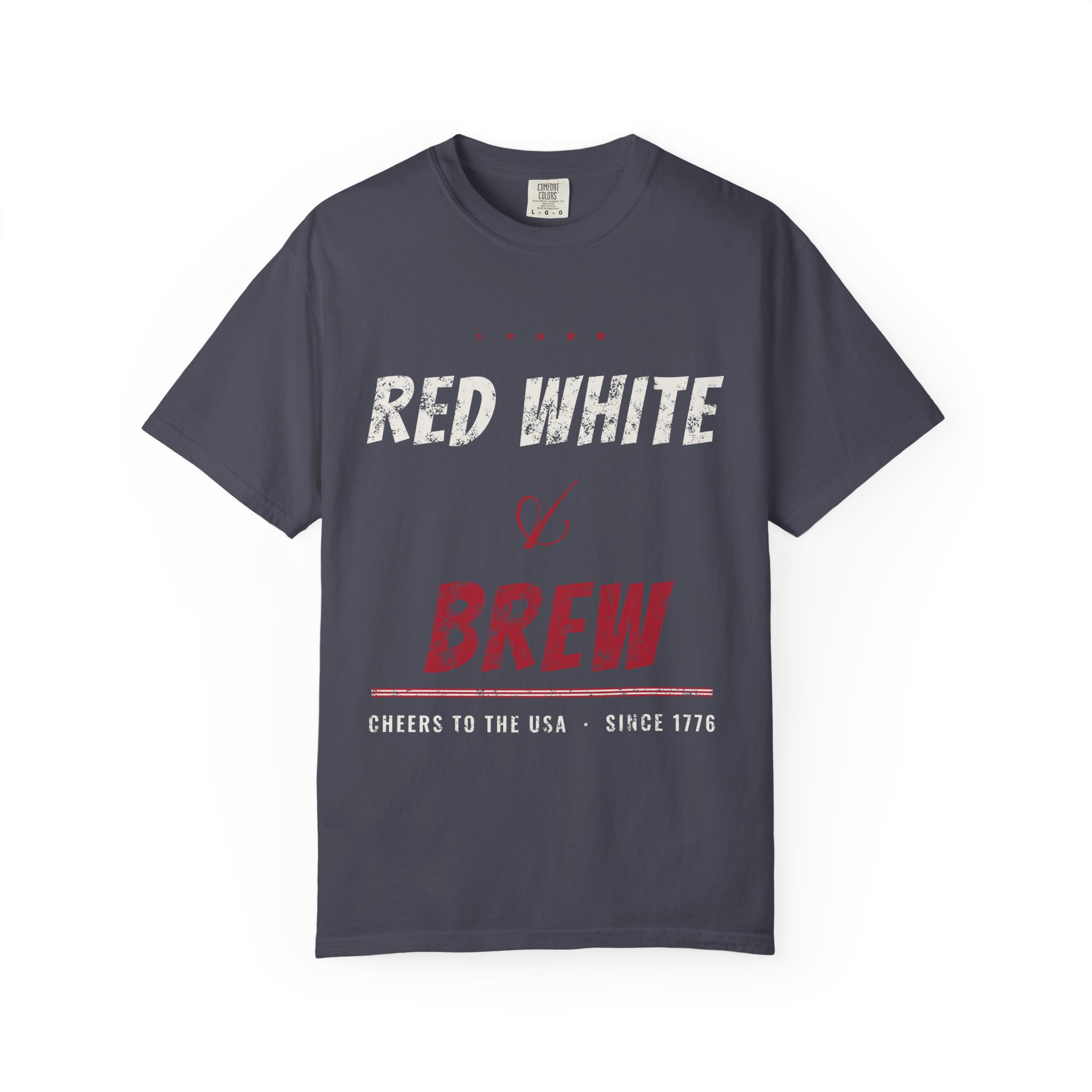 Red White and Brew Comfort Colors Tee - Image 5