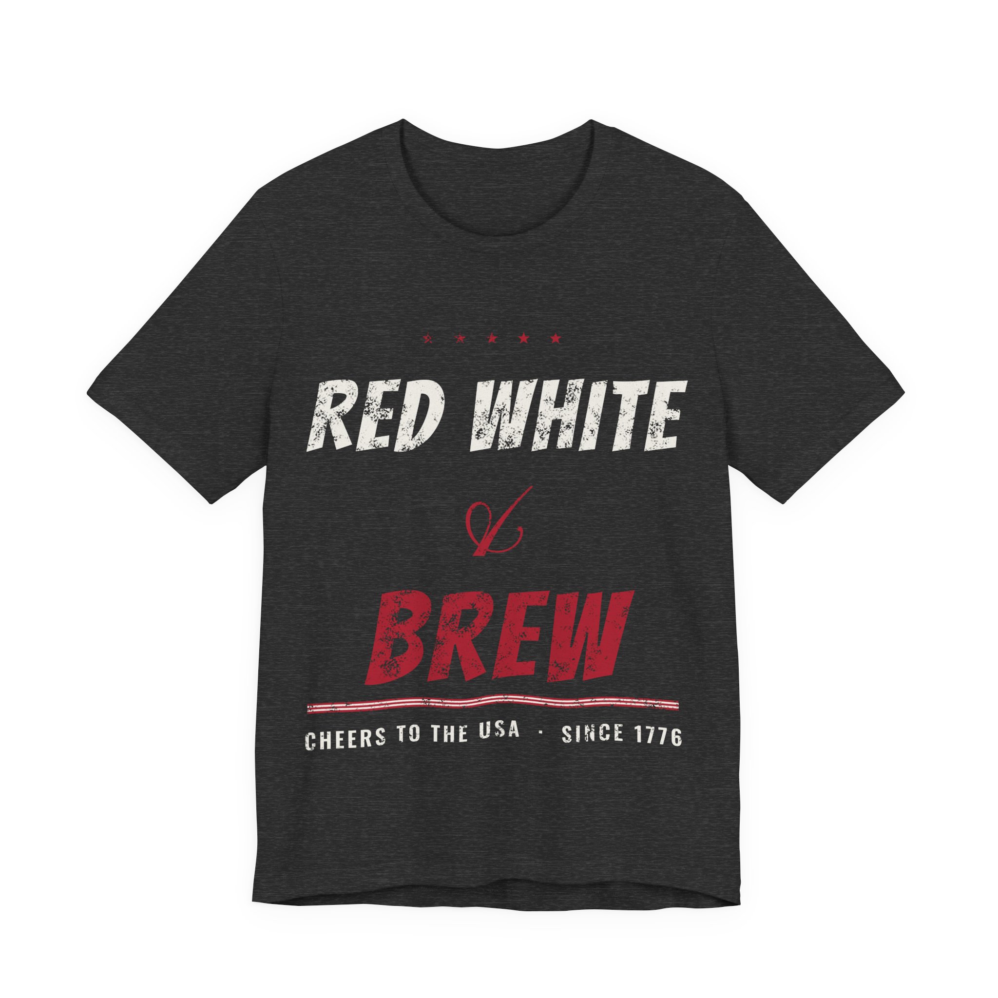 Red White and Brew Soft Cotton Tee - Image 7