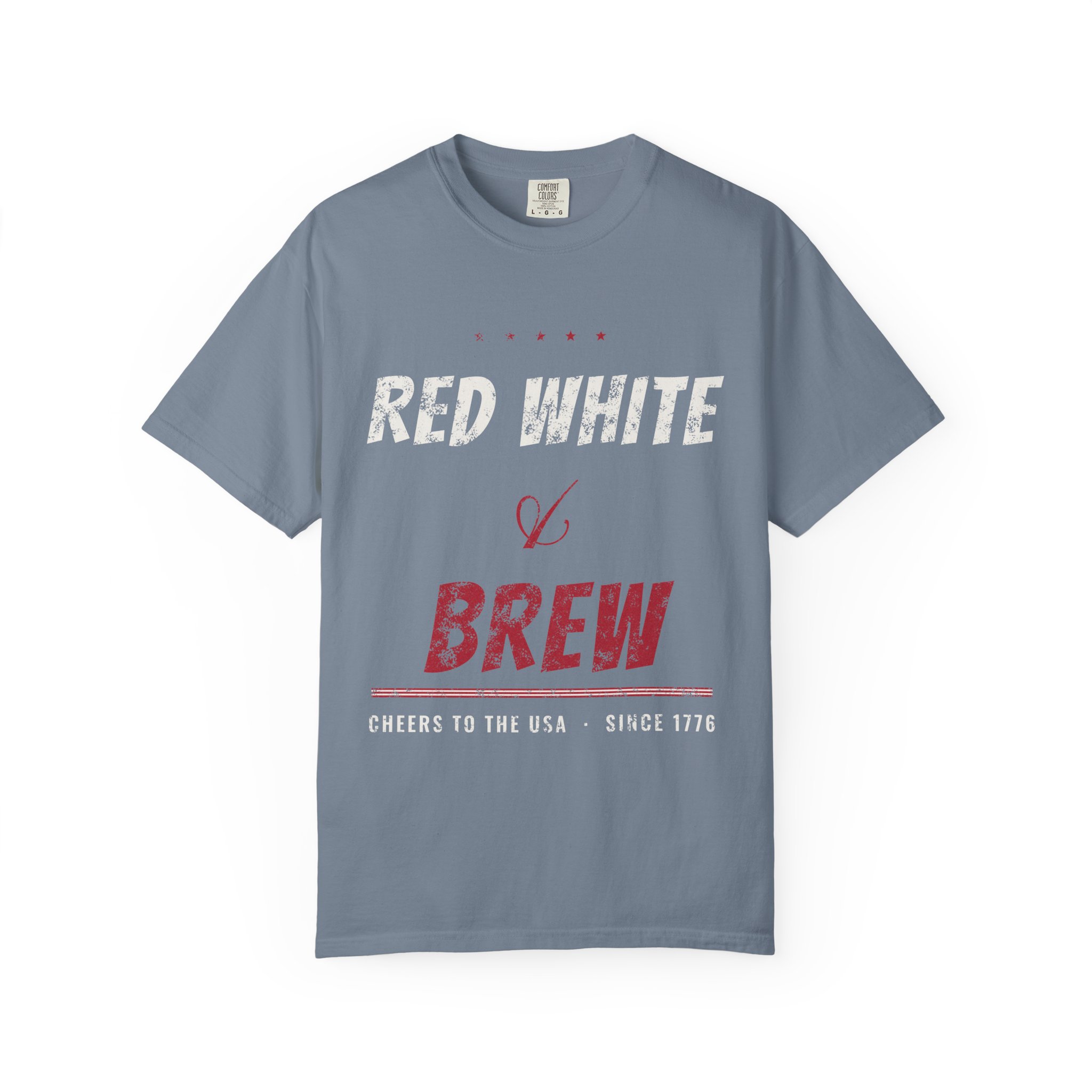 Red White and Brew Comfort Colors Tee - Image 7