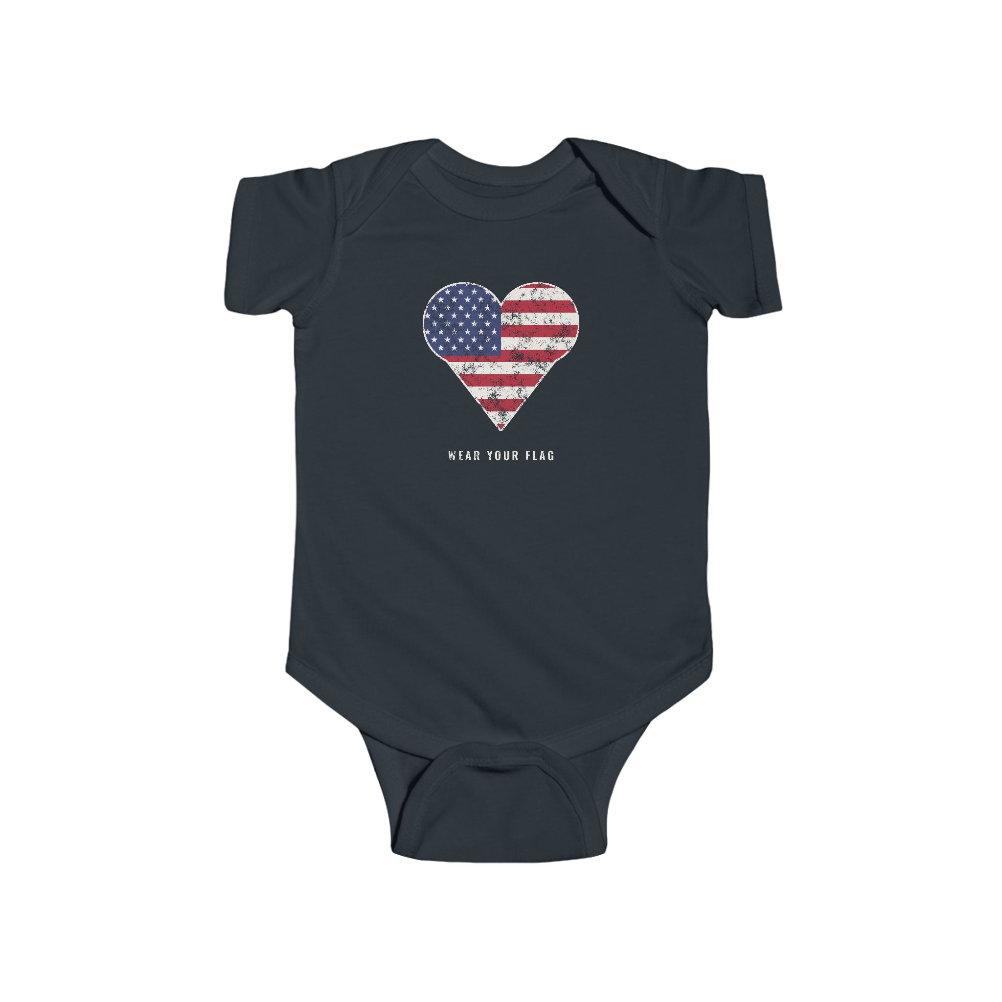 Flag Heart Baby Bodysuit - Image 10