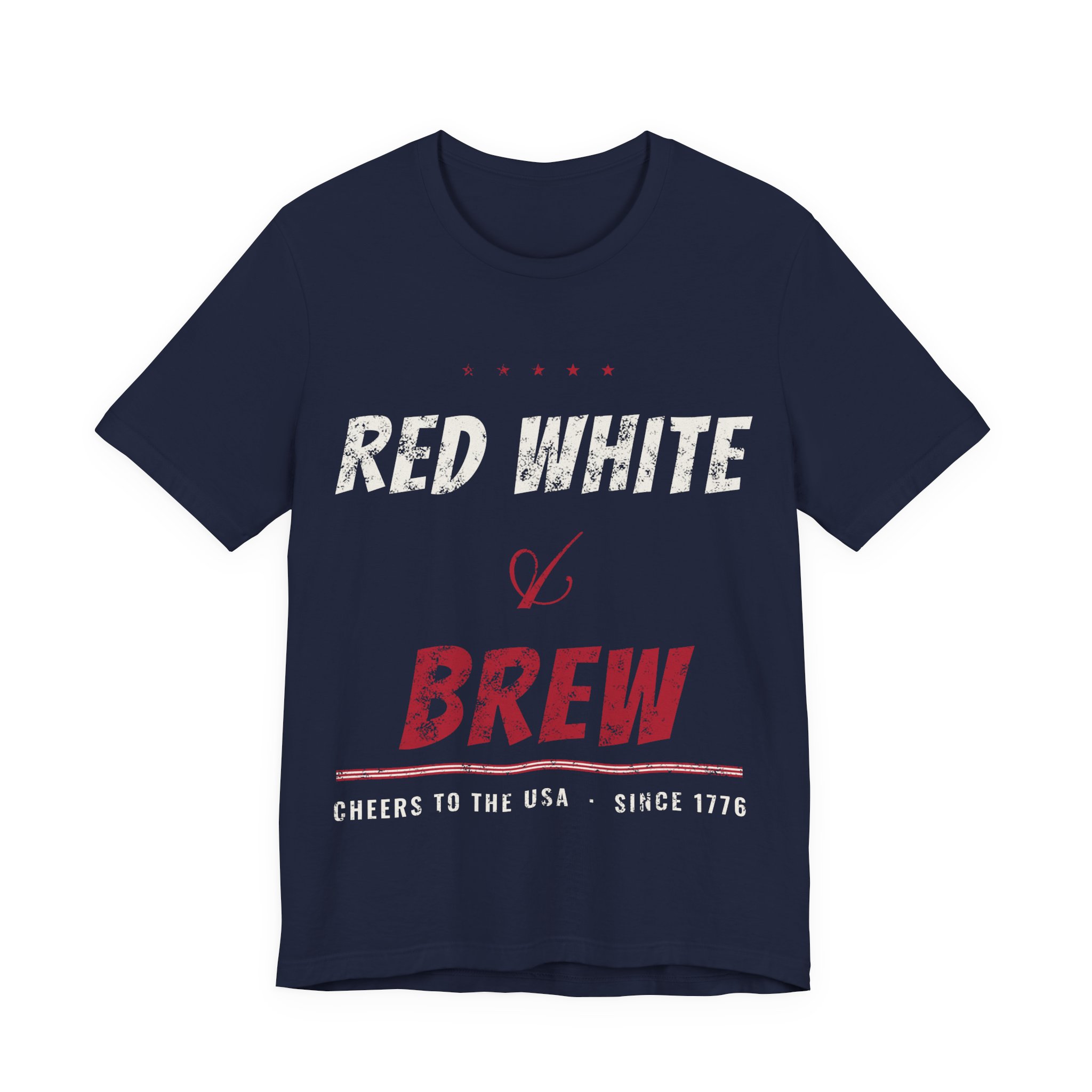 Red White and Brew Soft Cotton Tee - Image 5