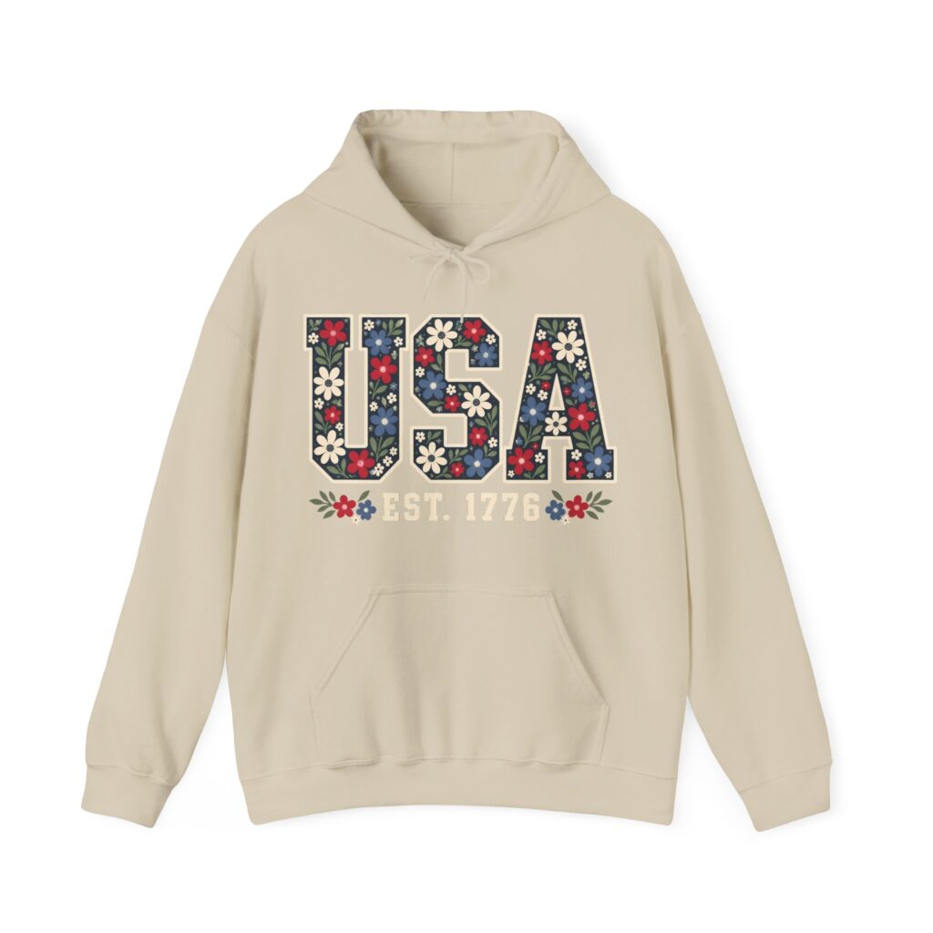 USA Floral Est. 1776 Hoodie