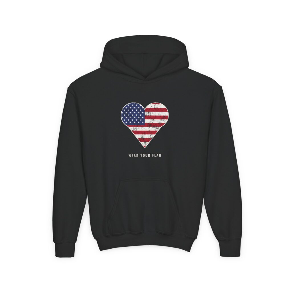Flag Heart Youth Hoodie