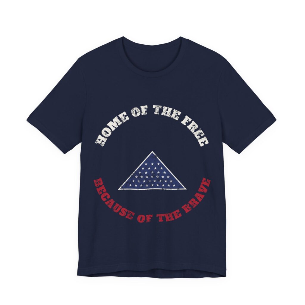 Home of the Free Because of the Brave Soft Cotton Tee