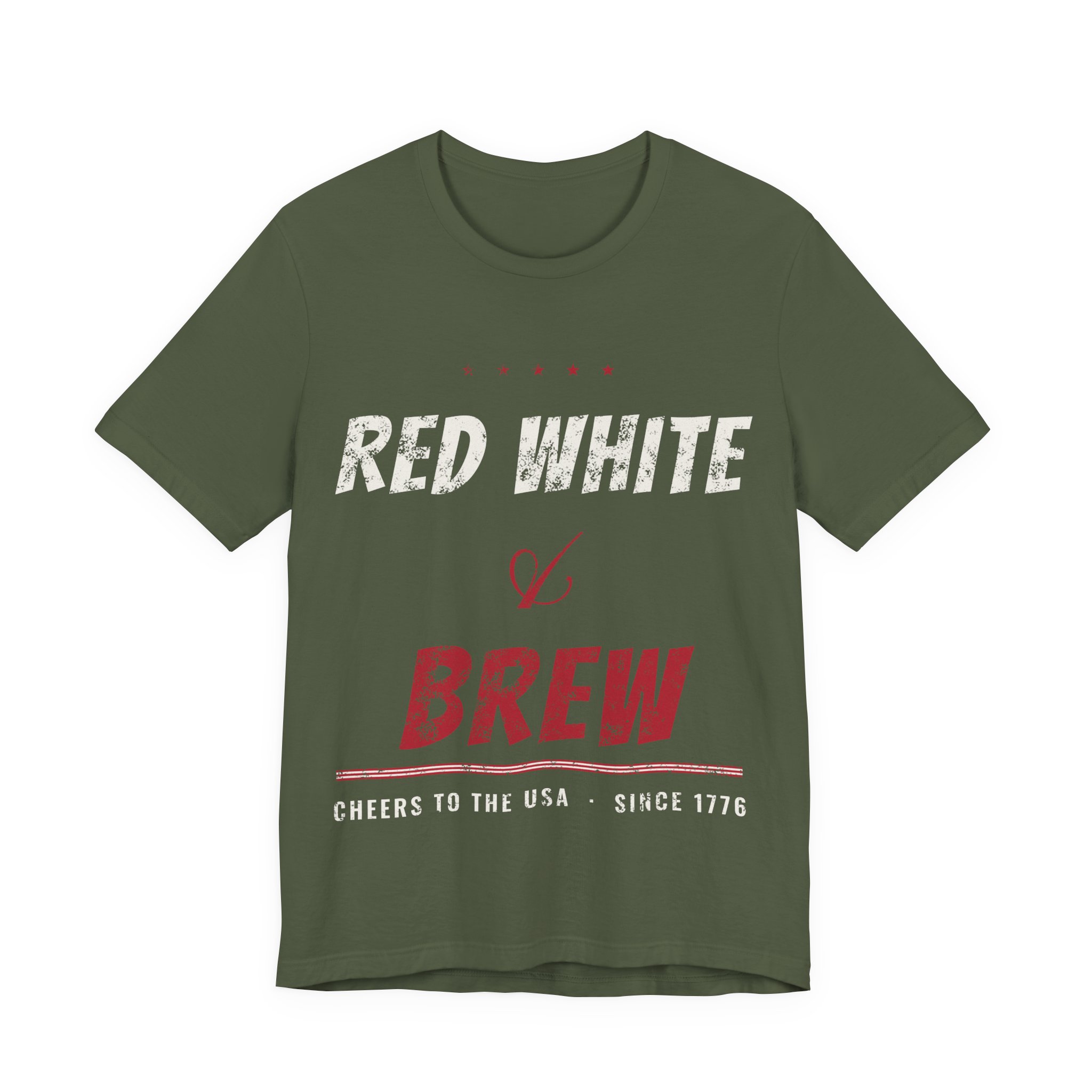 Red White and Brew Soft Cotton Tee - Image 8
