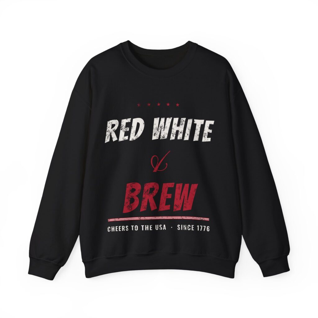 Red White and Brew Crewneck Sweatshirt