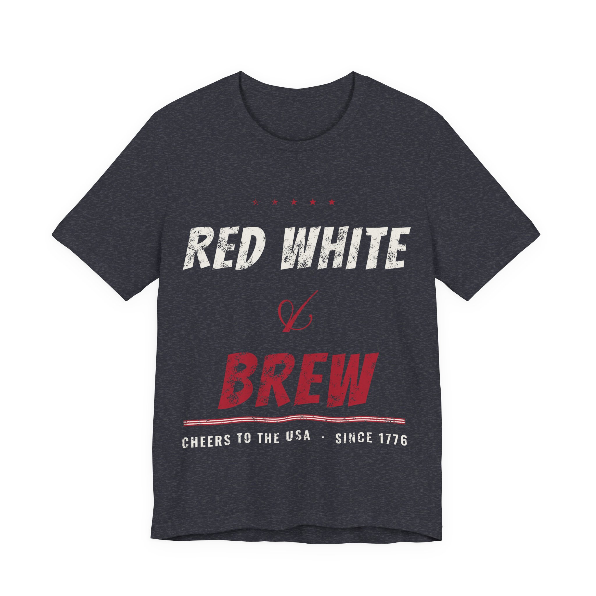 Red White and Brew Soft Cotton Tee - Image 6