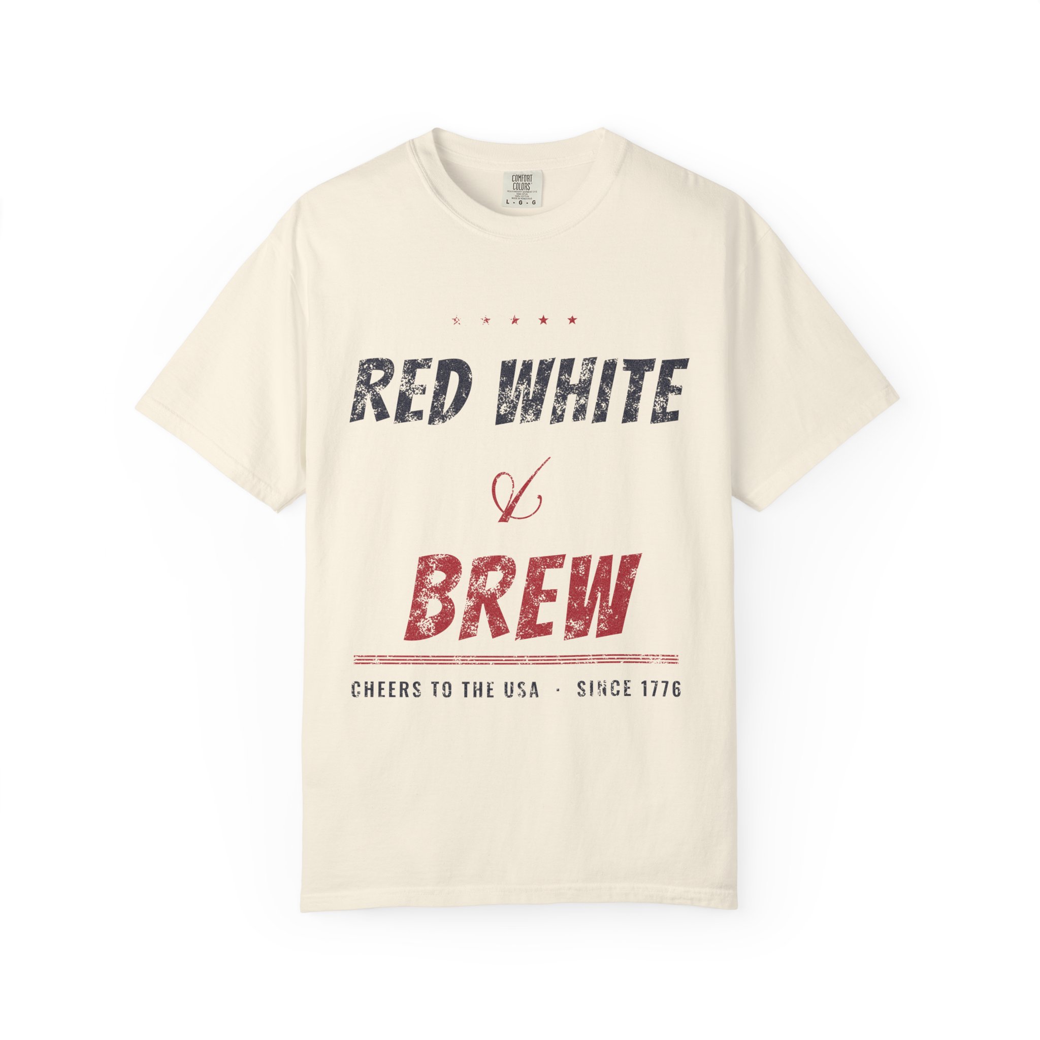 Red White and Brew Comfort Colors Tee - Image 9