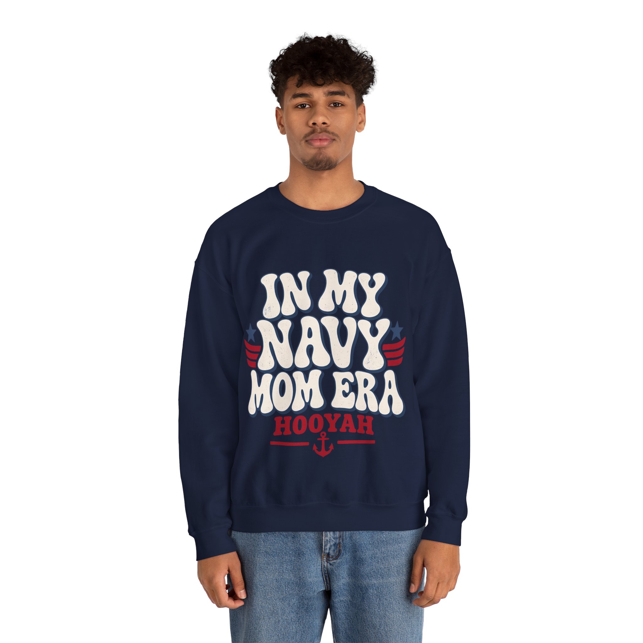 In My Navy Mom Era Crewneck Sweatshirt - Image 3