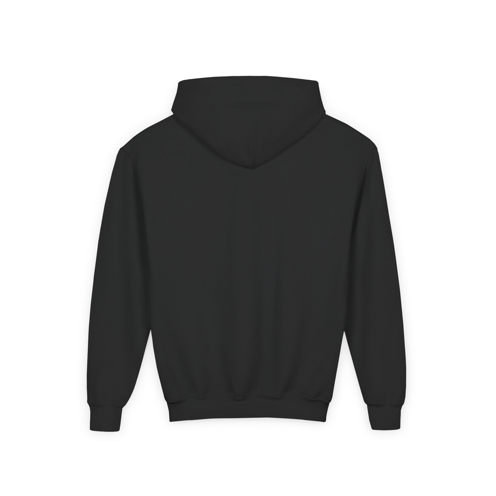 Deep in the Heart of Texas Youth Hoodie in Black, back view