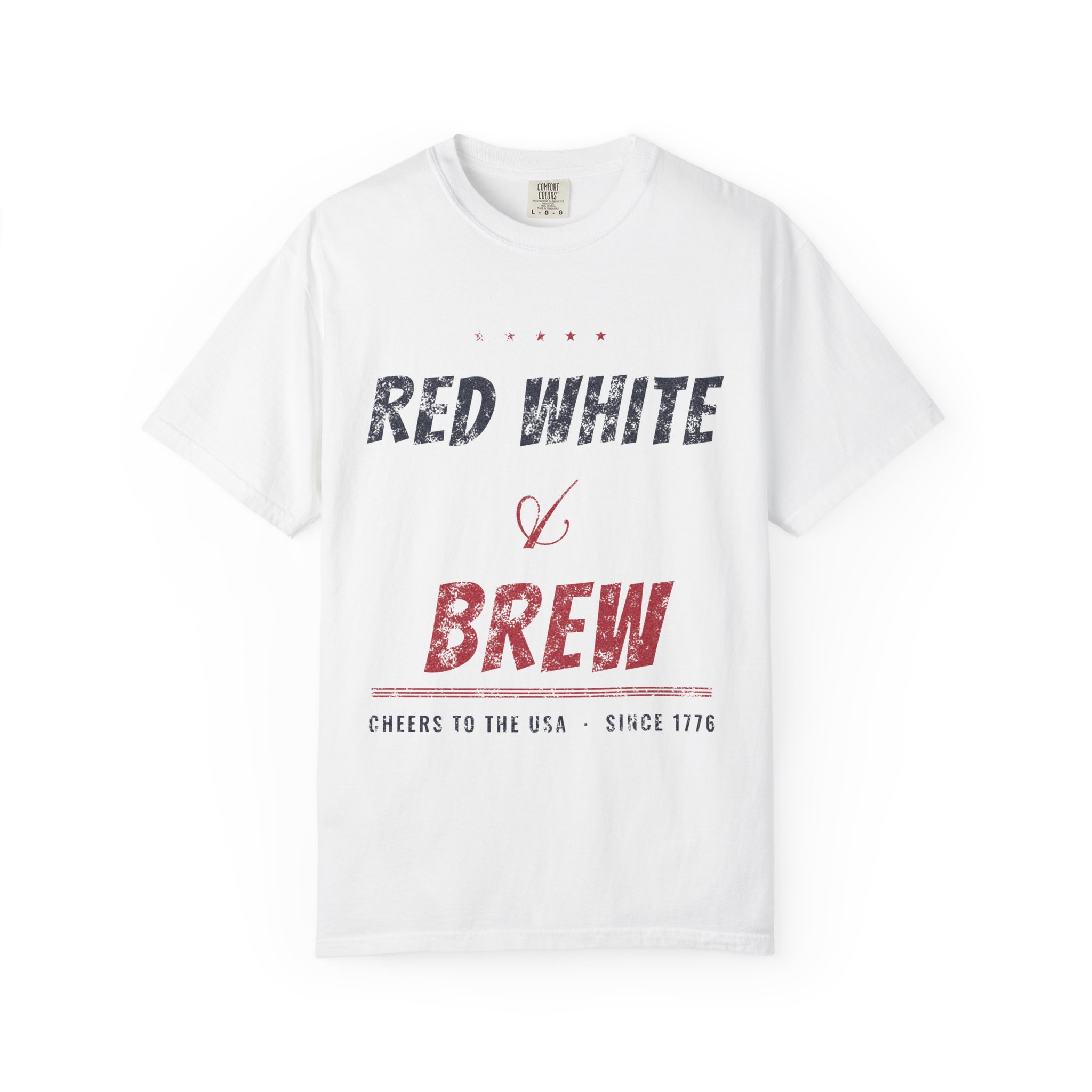 Red White and Brew Comfort Colors Tee - Image 10