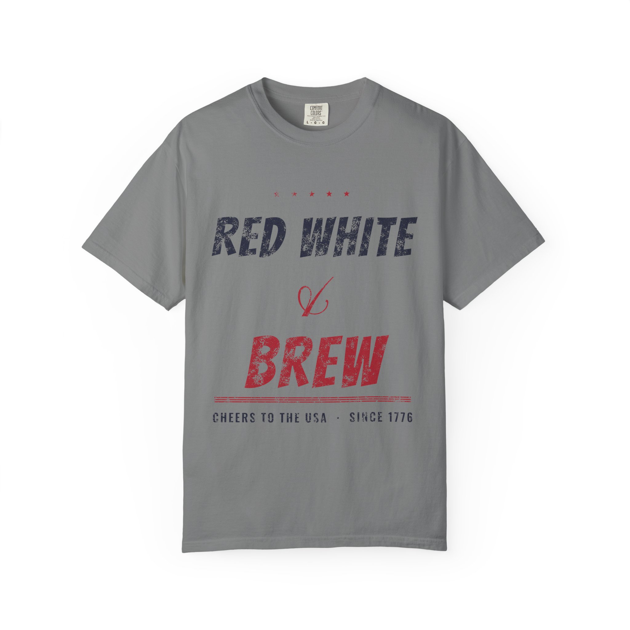 Red White and Brew Comfort Colors Tee - Image 11