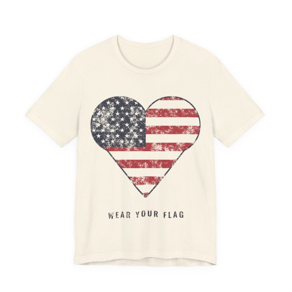 Flag Heart Soft Cotton Tee