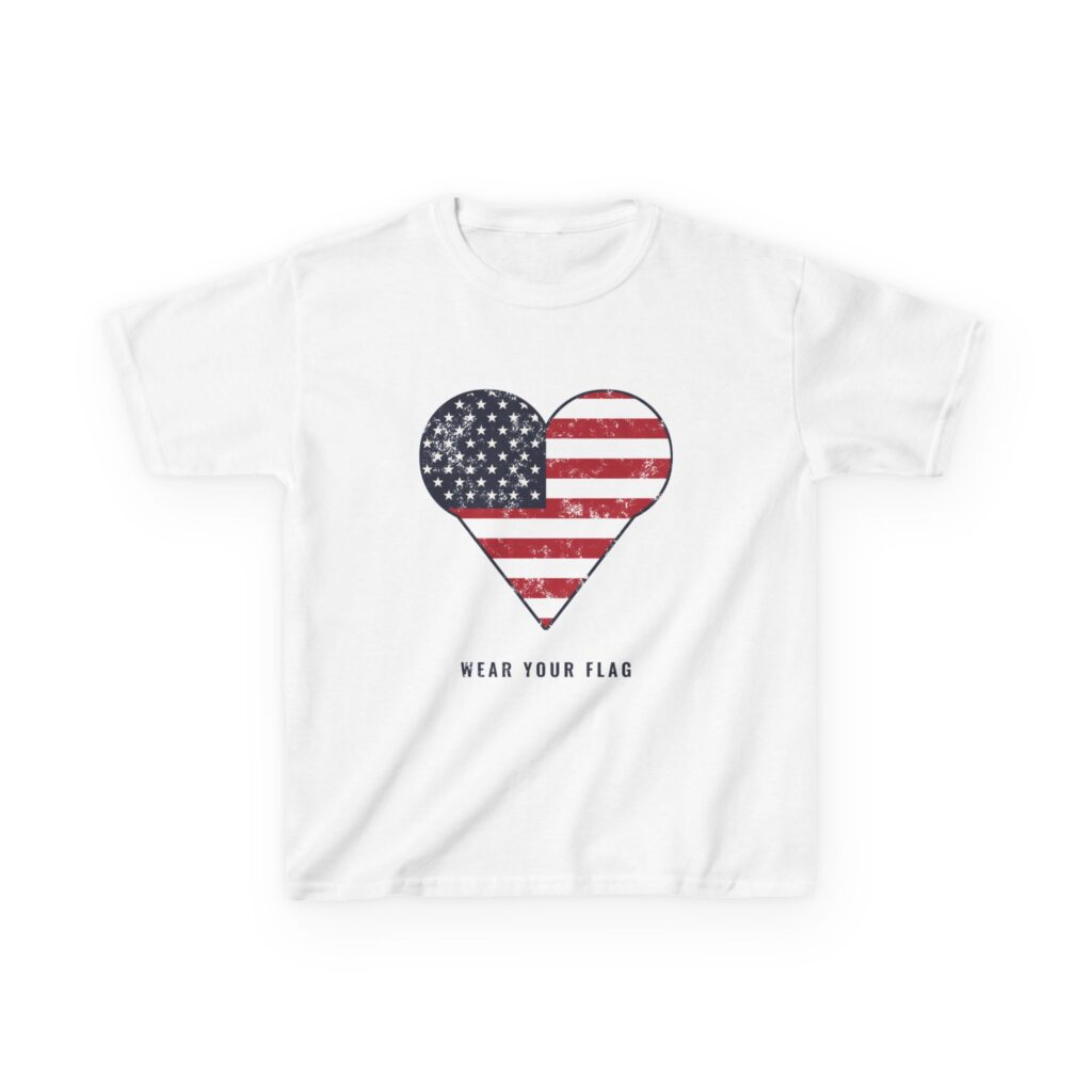 Flag Heart Kids Tee