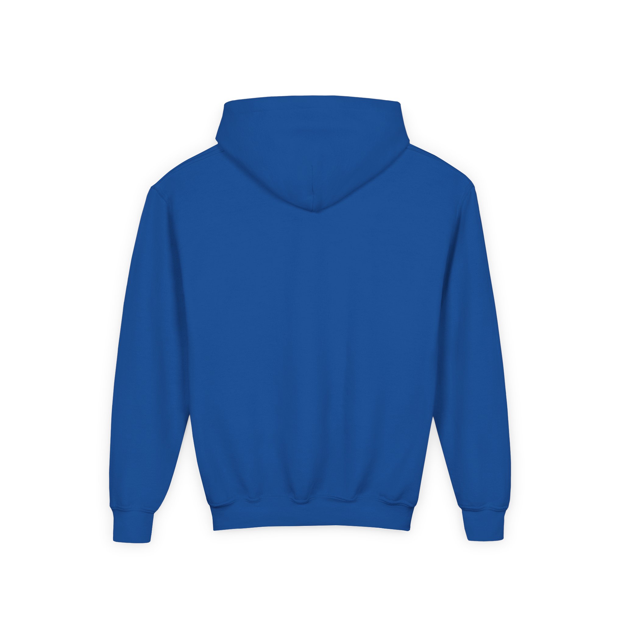 Deep in the Heart of Texas Youth Hoodie in Royal, back view