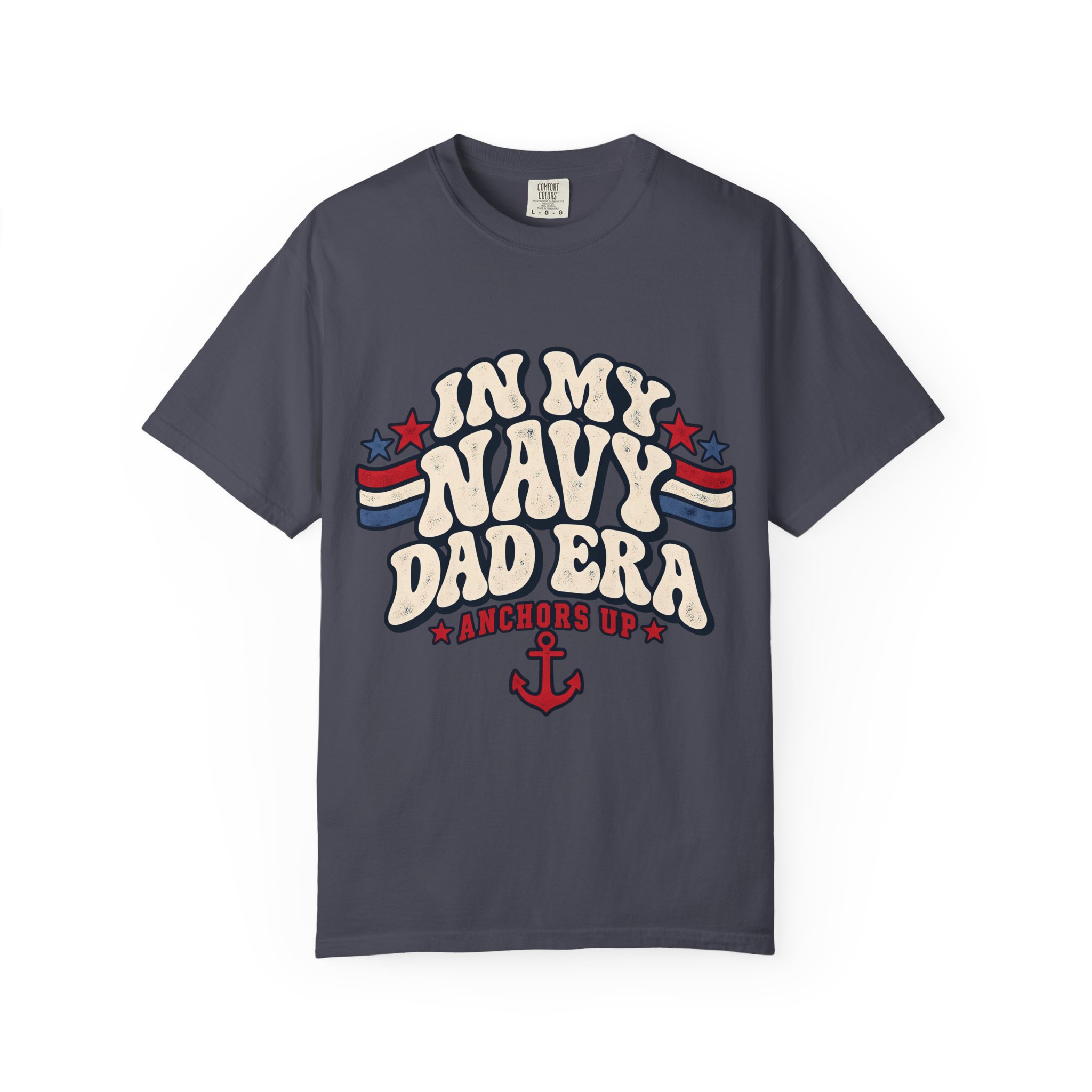 In My Navy Dad Era Comfort Colors Tee