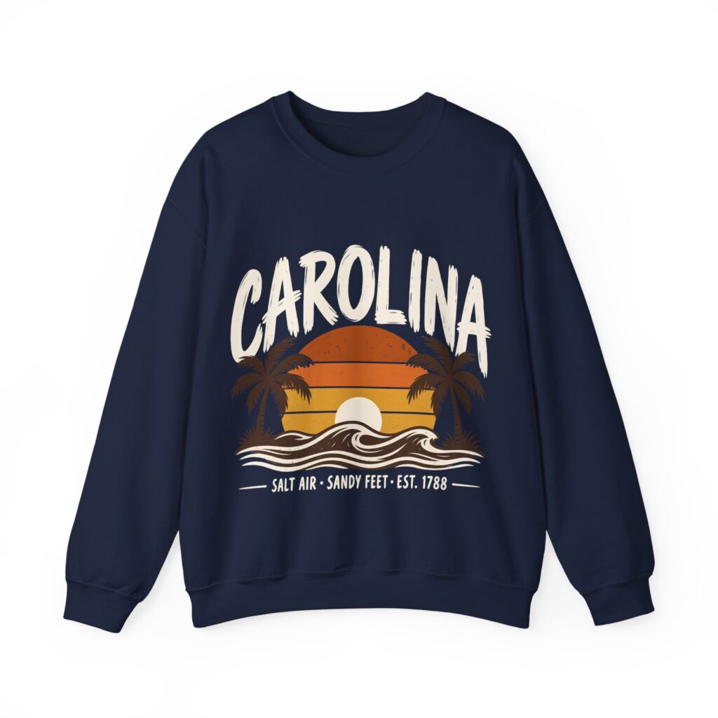 Carolina Salt Air Crewneck Sweatshirt in Navy, front view