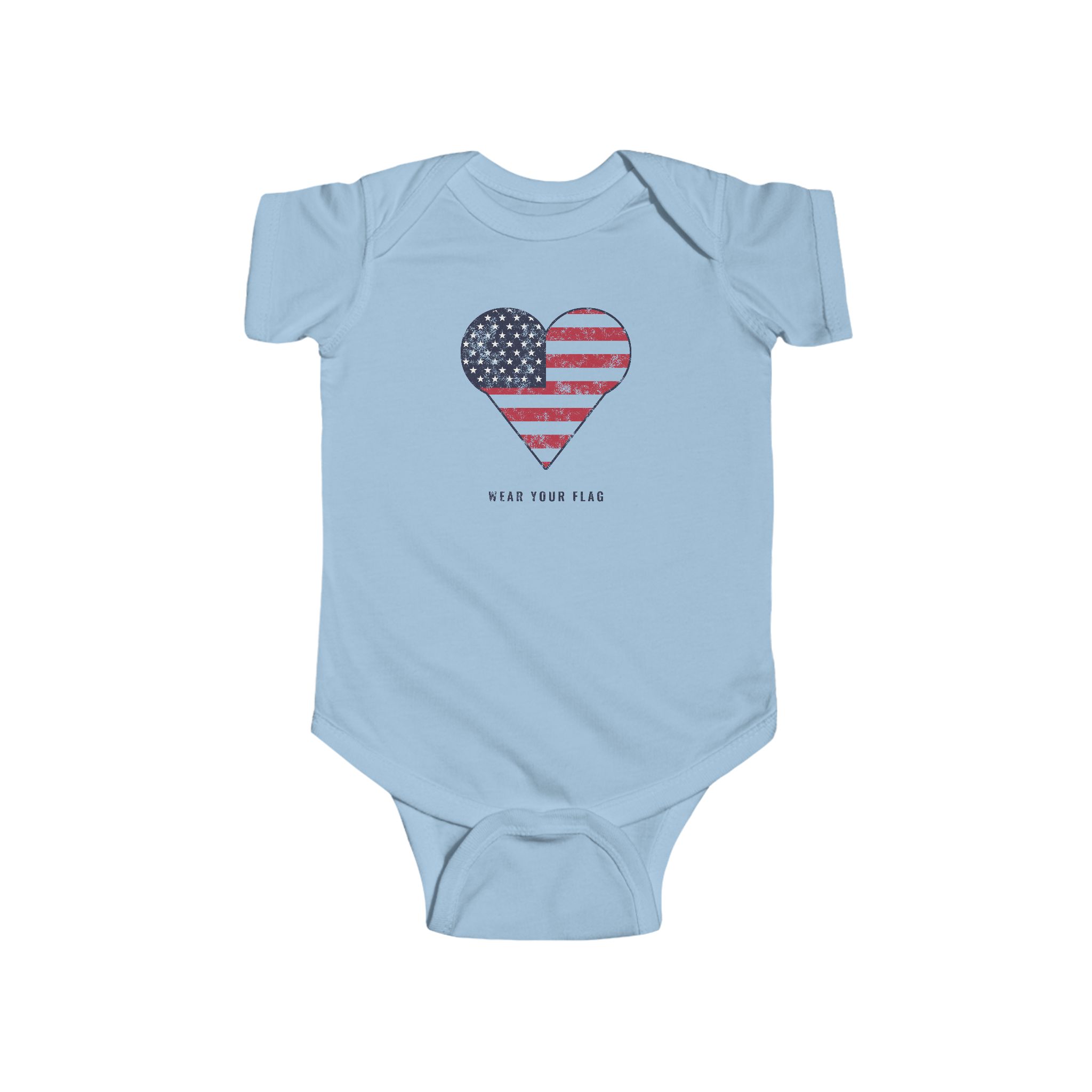 Flag Heart Baby Bodysuit - Image 7