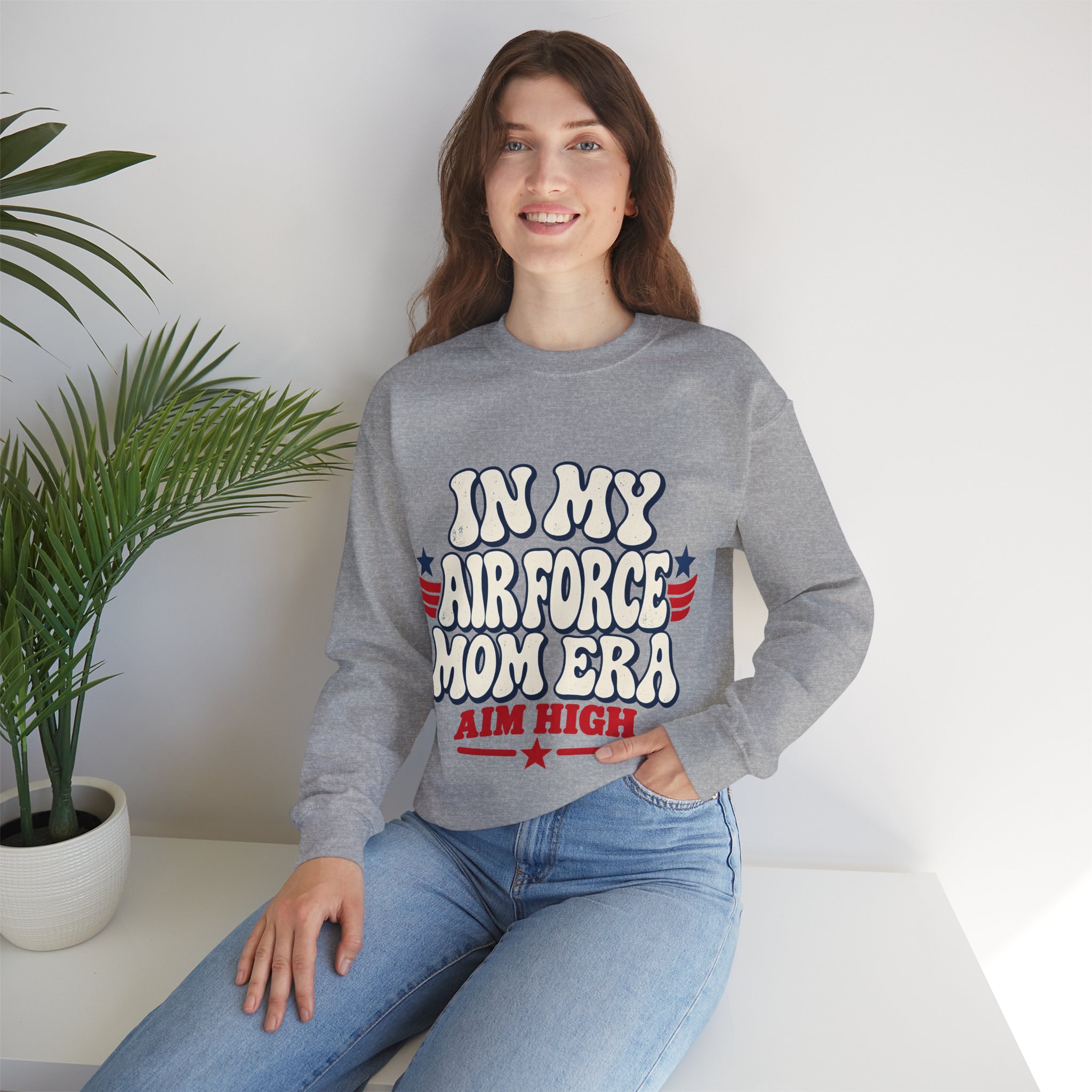 In My Air Force Mom Era Crewneck Sweatshirt - Image 2