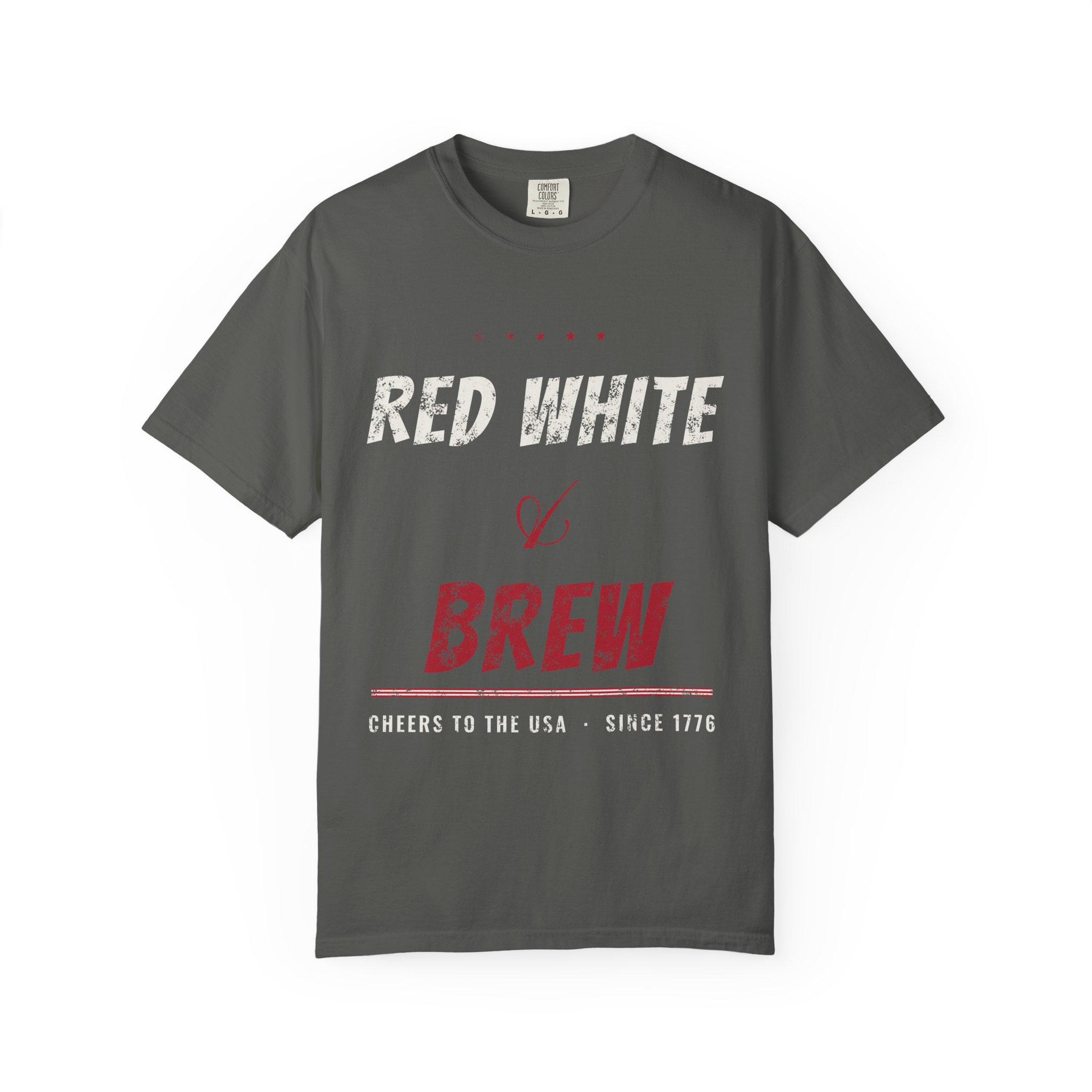 Red White and Brew Comfort Colors Tee - Image 6