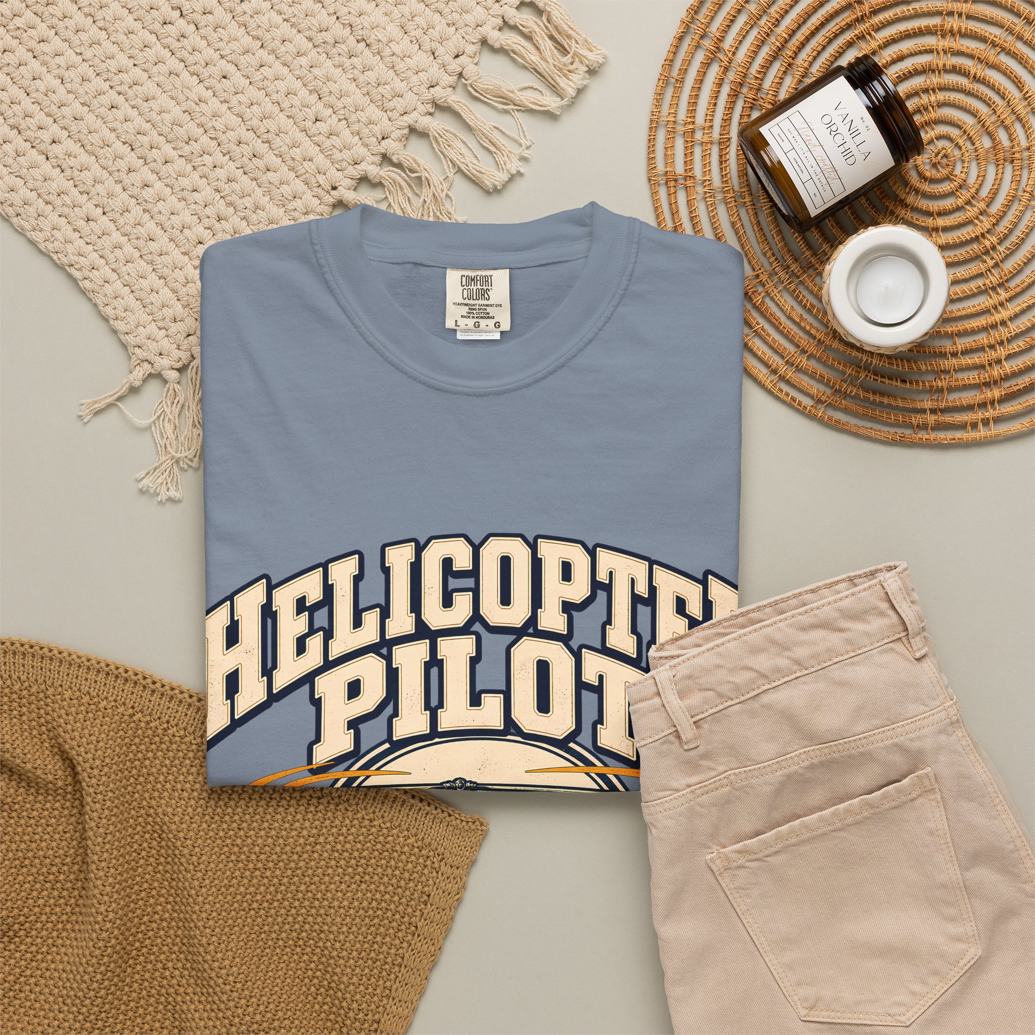 Helicopter Pilot Comfort Colors Tee - Image 24
