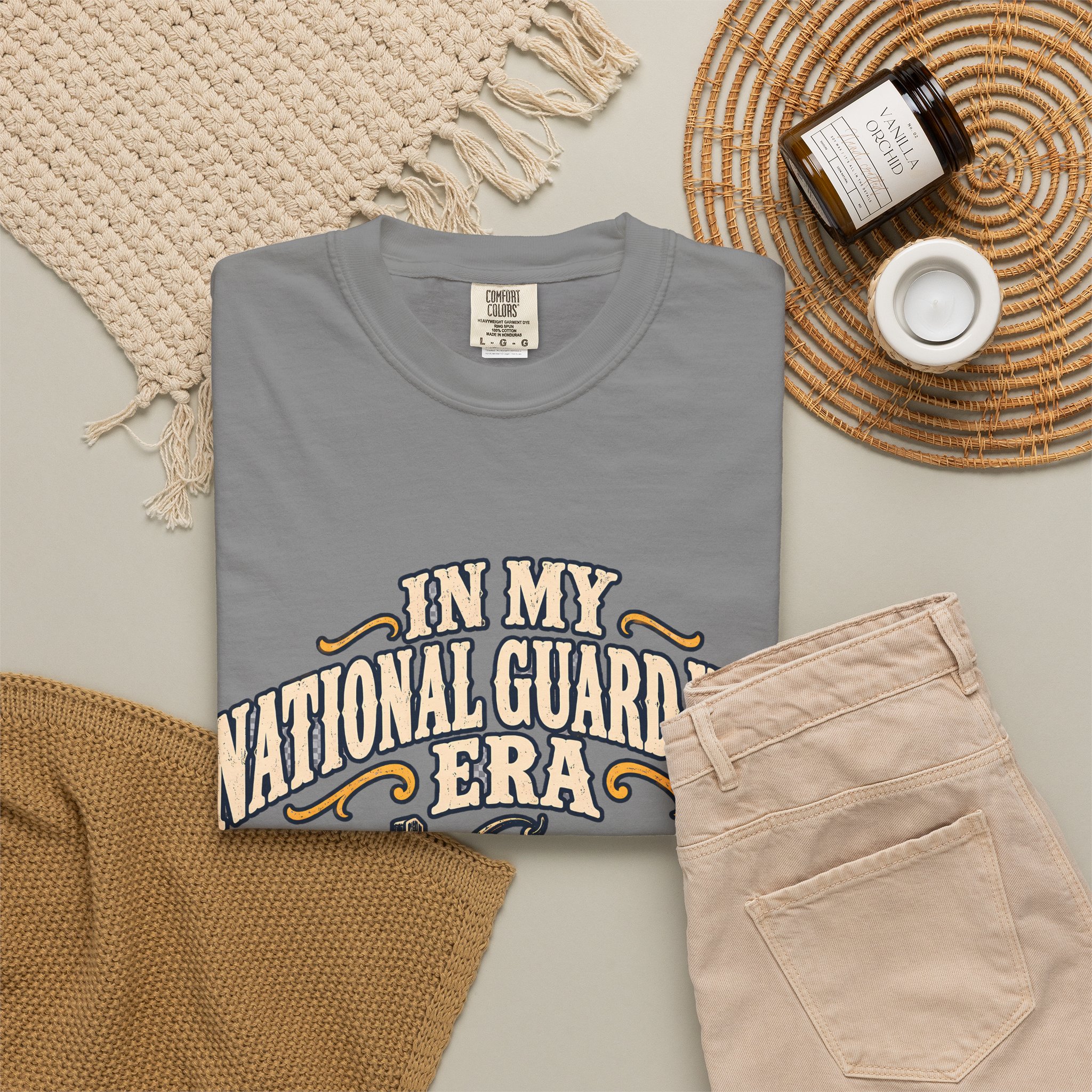 In My National Guard Wife Era Comfort Colors Tee - Image 16