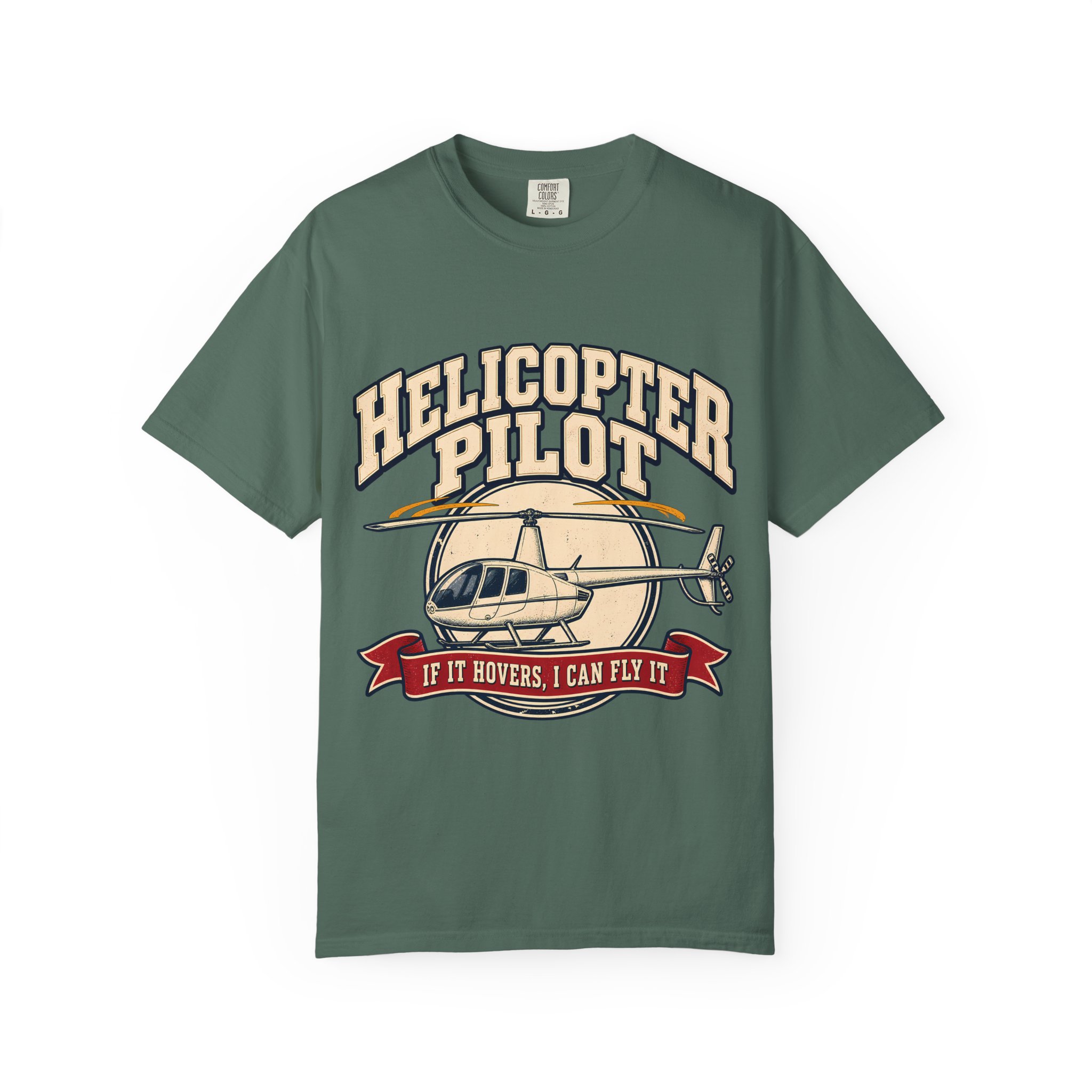 Helicopter Pilot Comfort Colors Tee - Image 17