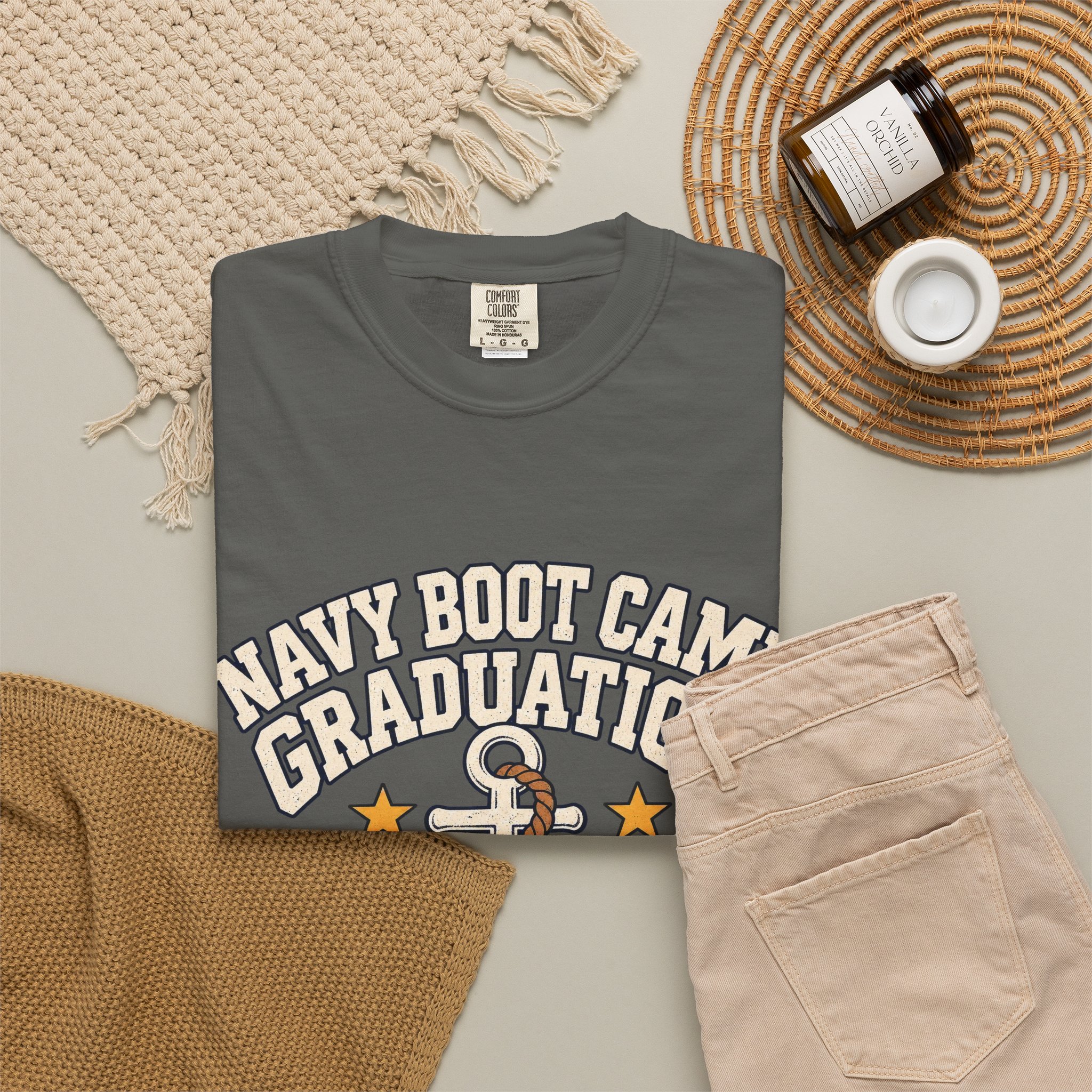 Navy Boot Camp Graduation Comfort Colors Tee - Image 12