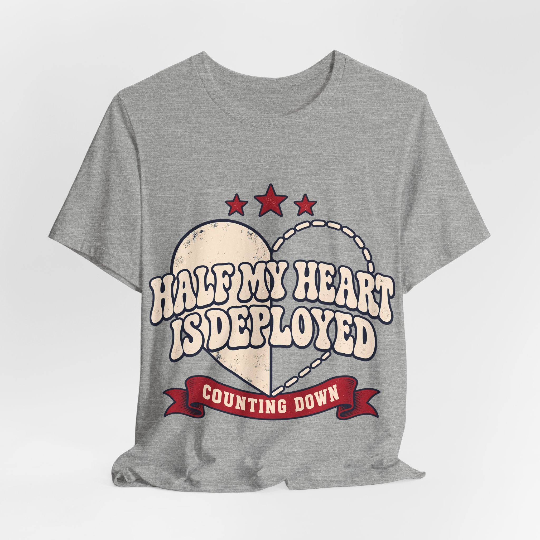 Half My Heart Is Deployed Soft Cotton Tee - Image 20