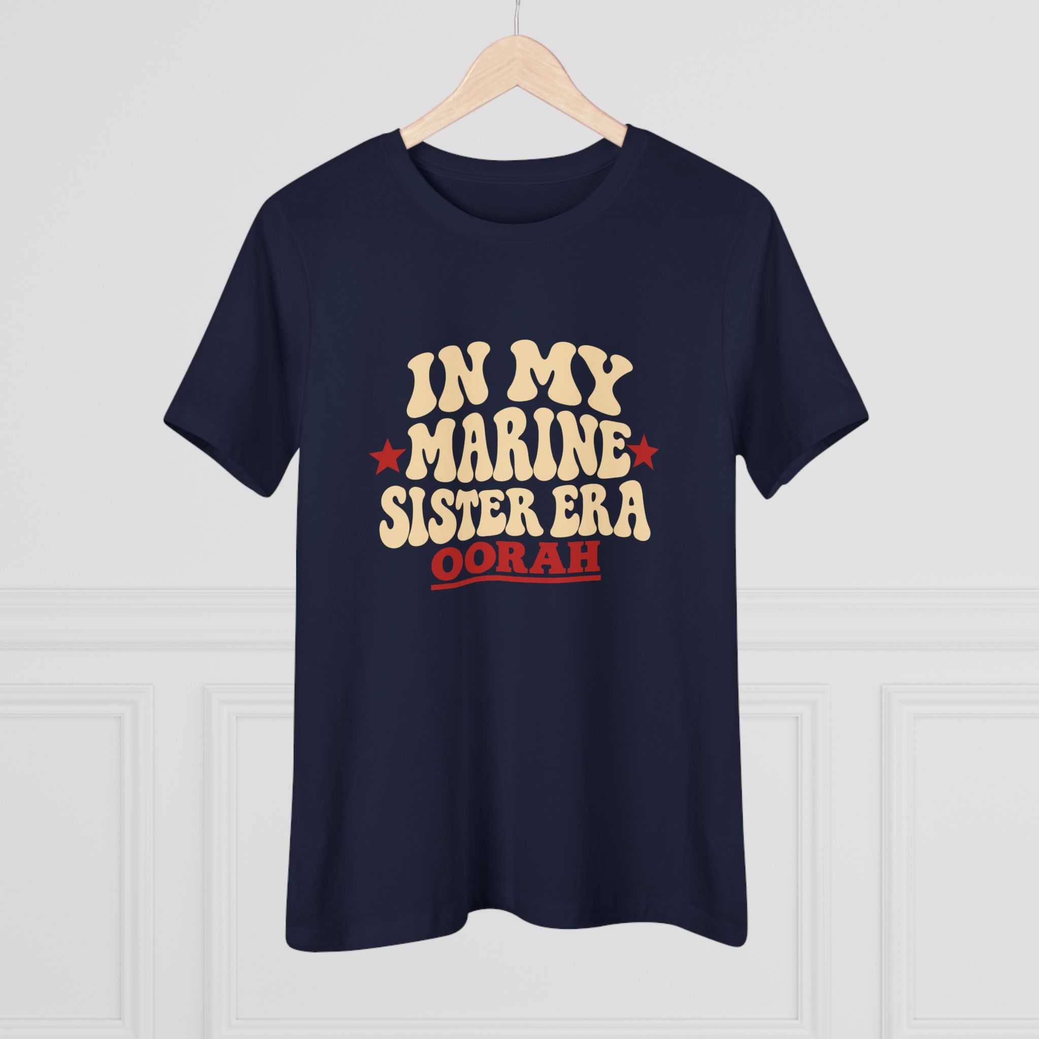 In My Marine Sister Era Women's Relaxed Tee in Navy