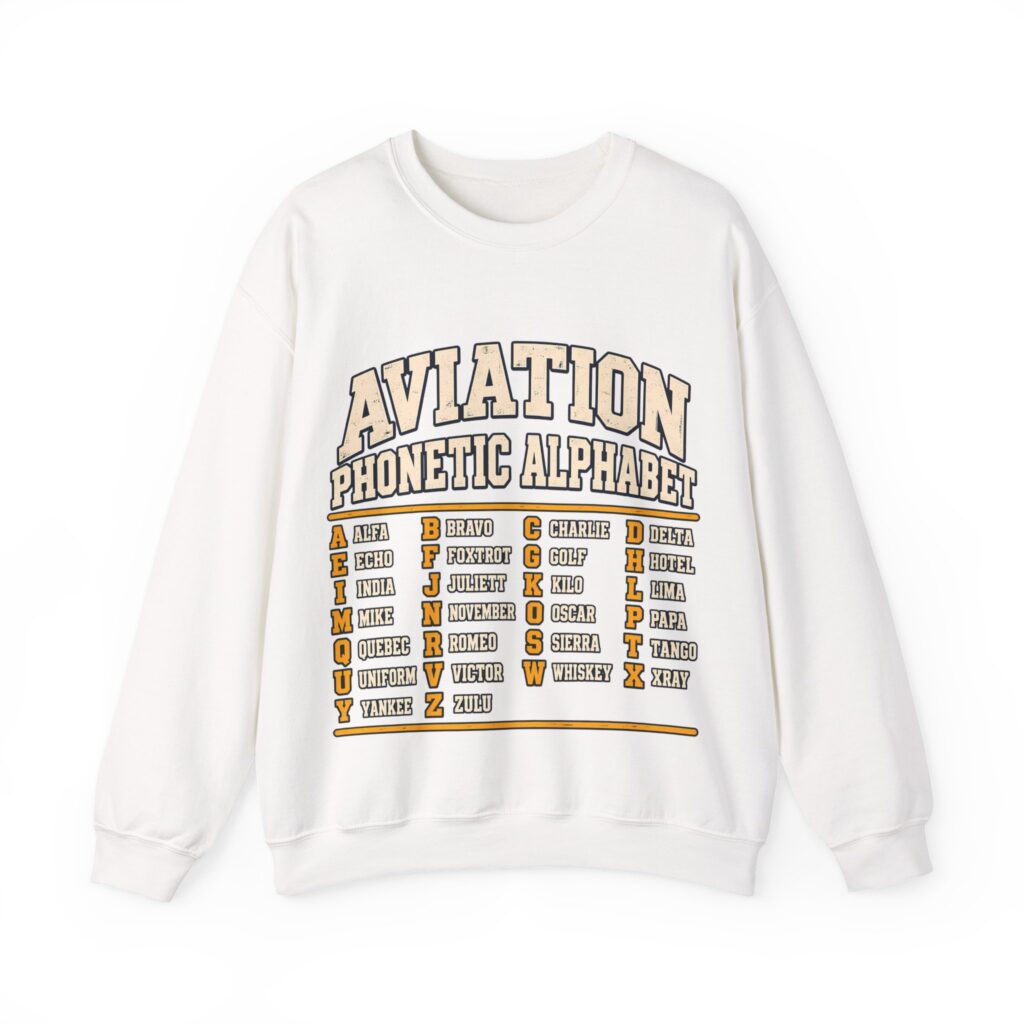 Aviation Phonetic Alphabet Crewneck Sweatshirt