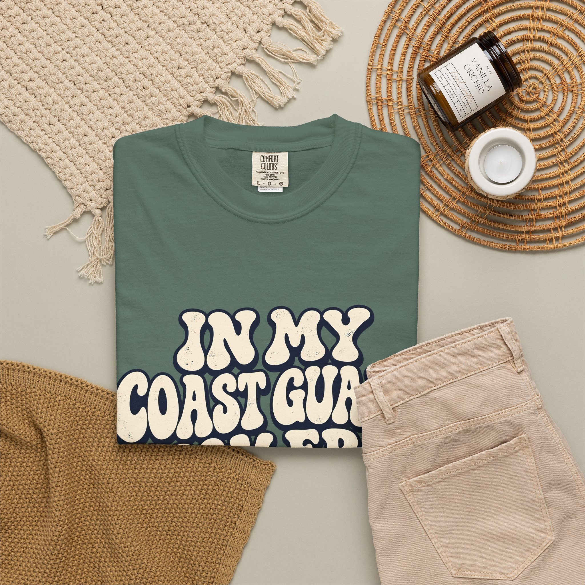 In My Coast Guard Mom Era Comfort Colors Tee - Image 20