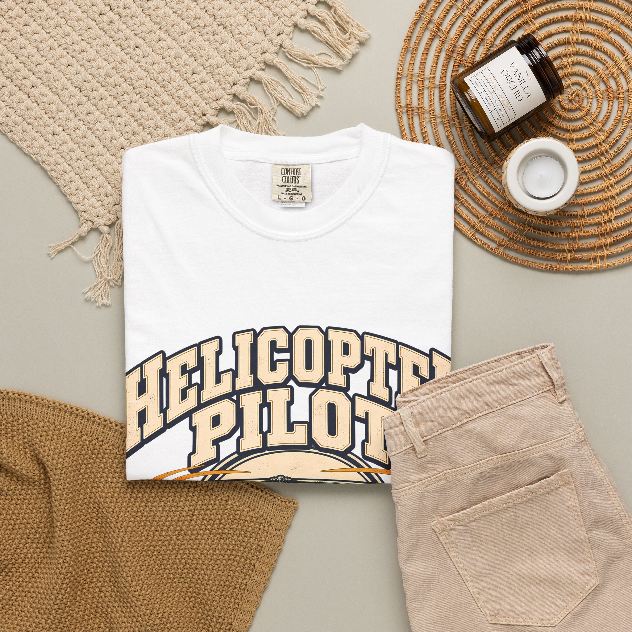 Helicopter Pilot Comfort Colors Tee - Image 4
