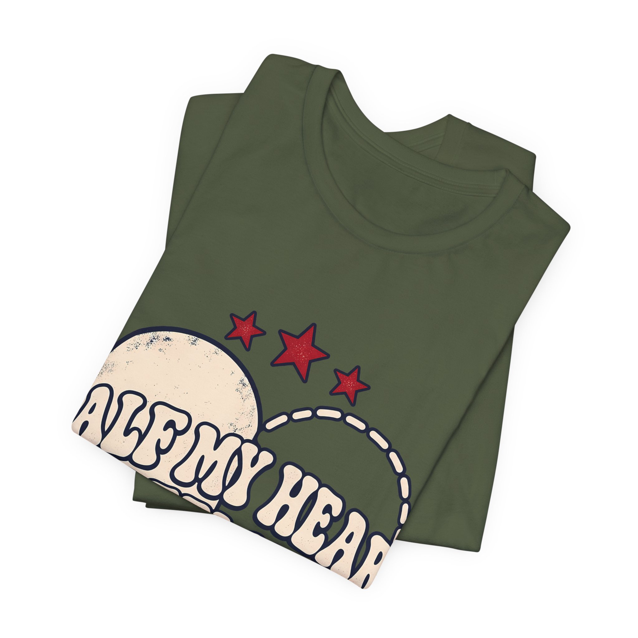 Half My Heart Is Deployed Soft Cotton Tee - Image 15