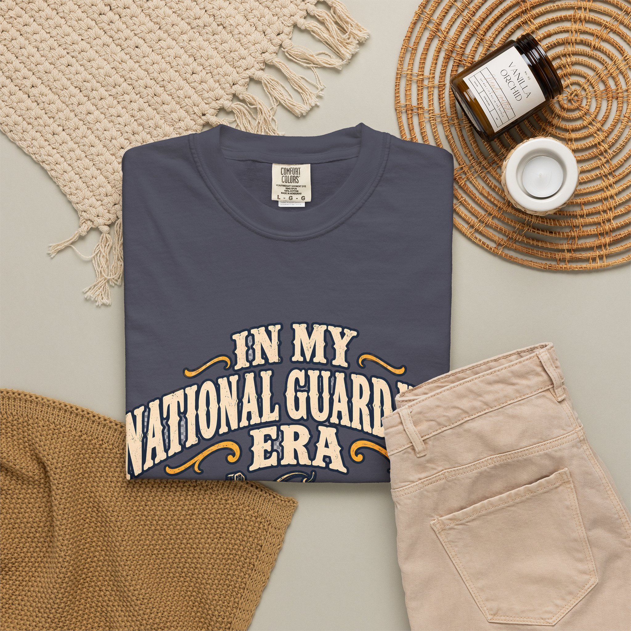 In My National Guard Wife Era Comfort Colors Tee - Image 32