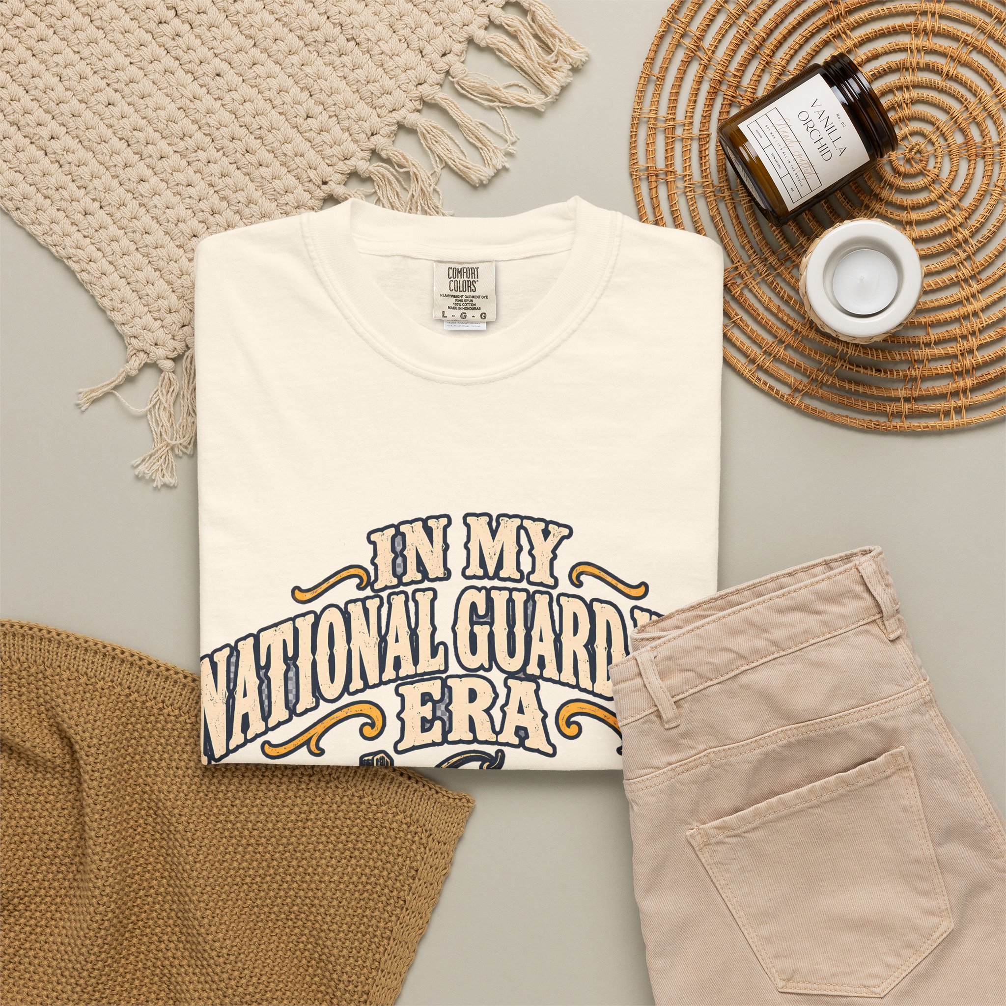 In My National Guard Wife Era Comfort Colors Tee - Image 8