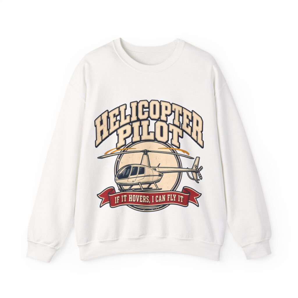 Helicopter Pilot Crewneck Sweatshirt