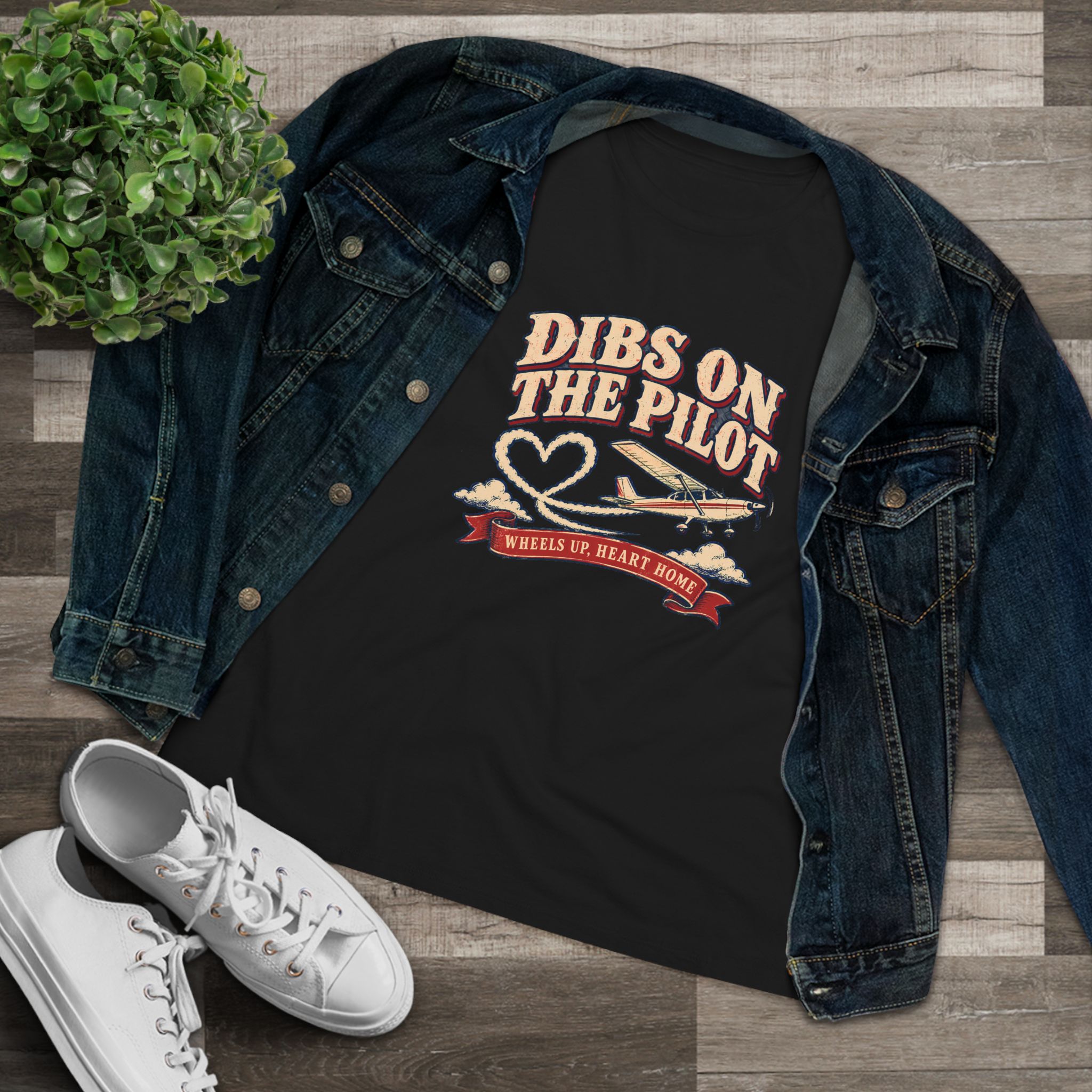 Dibs On The Pilot Women's Relaxed Tee - Image 7