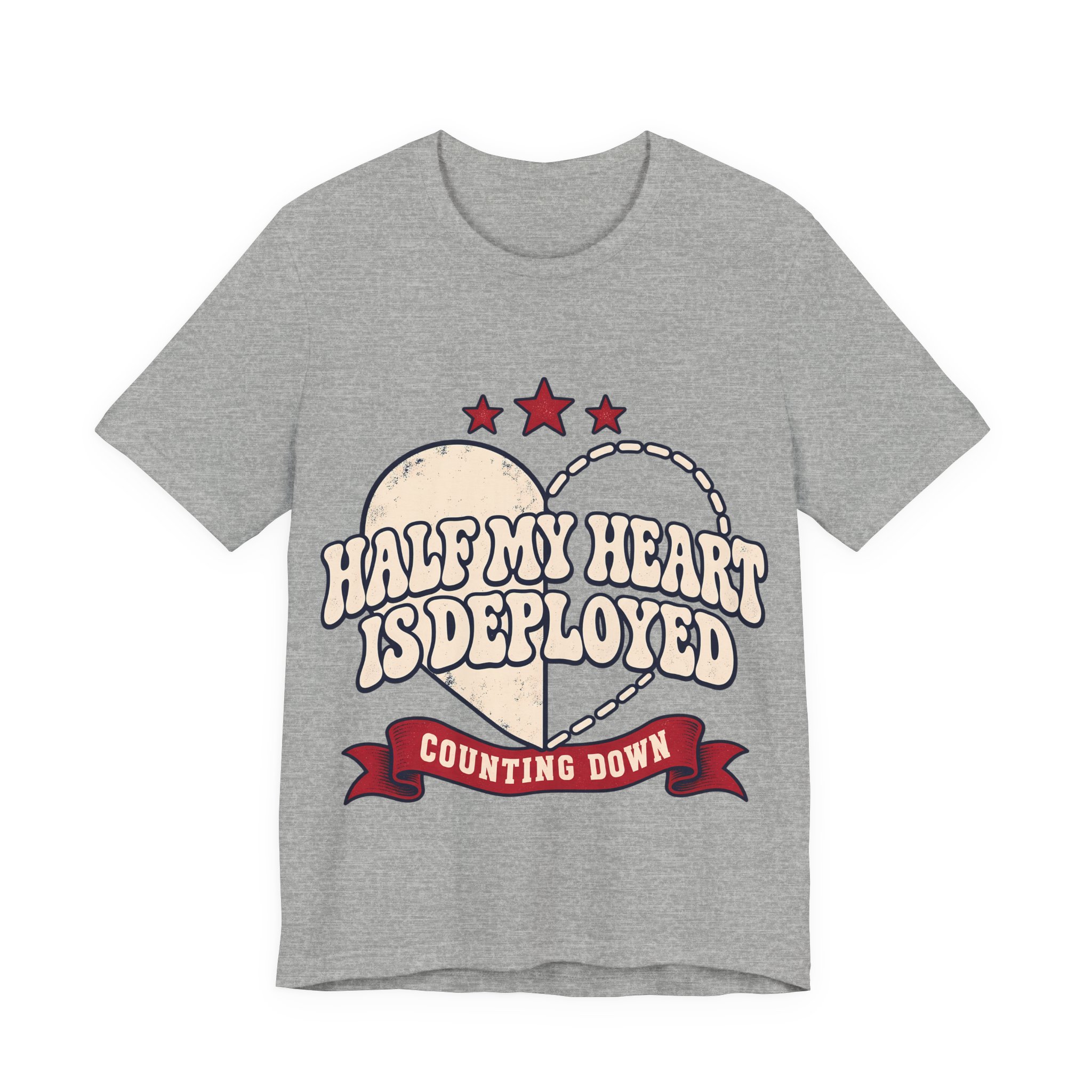 Half My Heart Is Deployed Soft Cotton Tee - Image 17