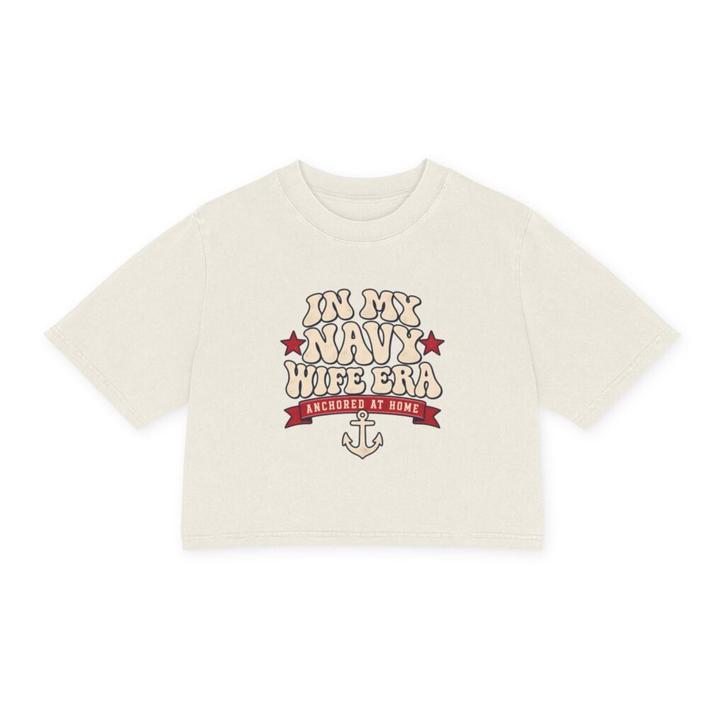 In My Navy Wife Era Women's Cropped Tee