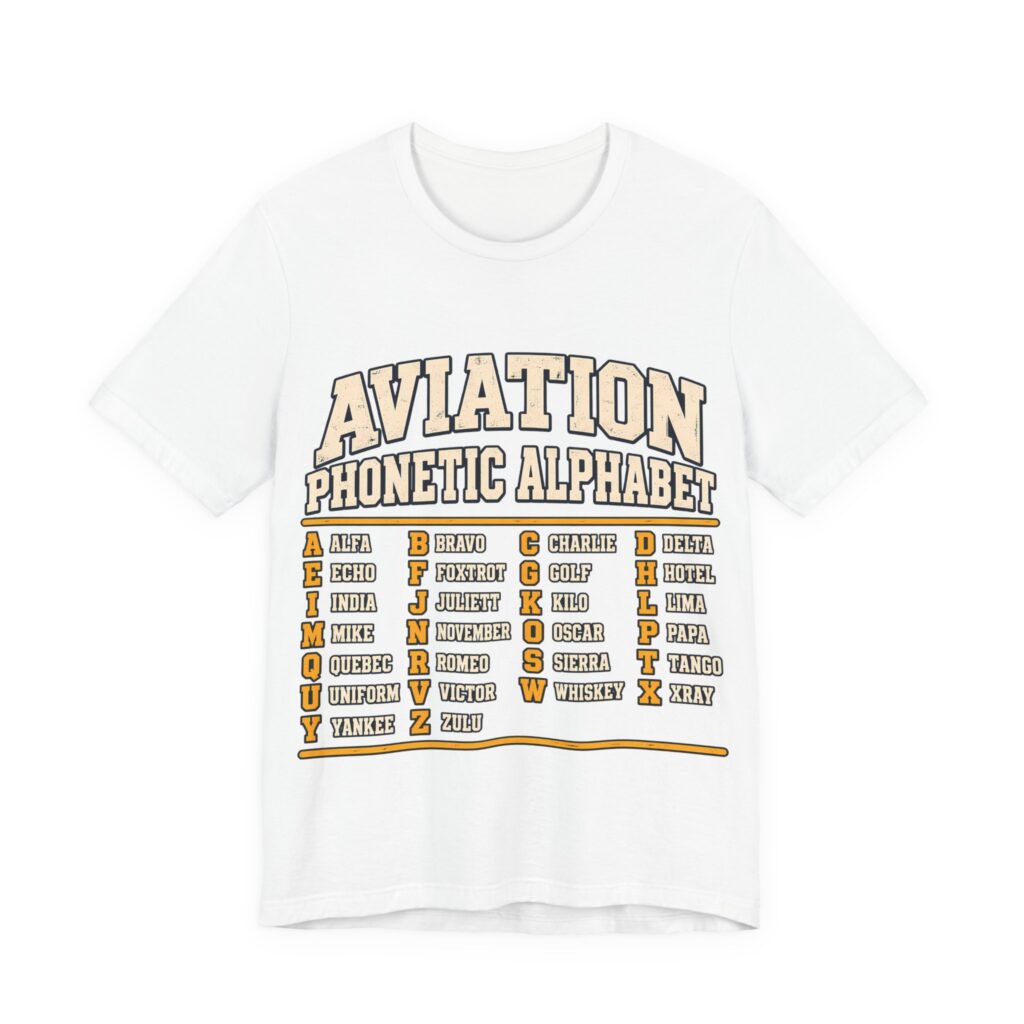 Aviation Phonetic Alphabet Soft Cotton Tee