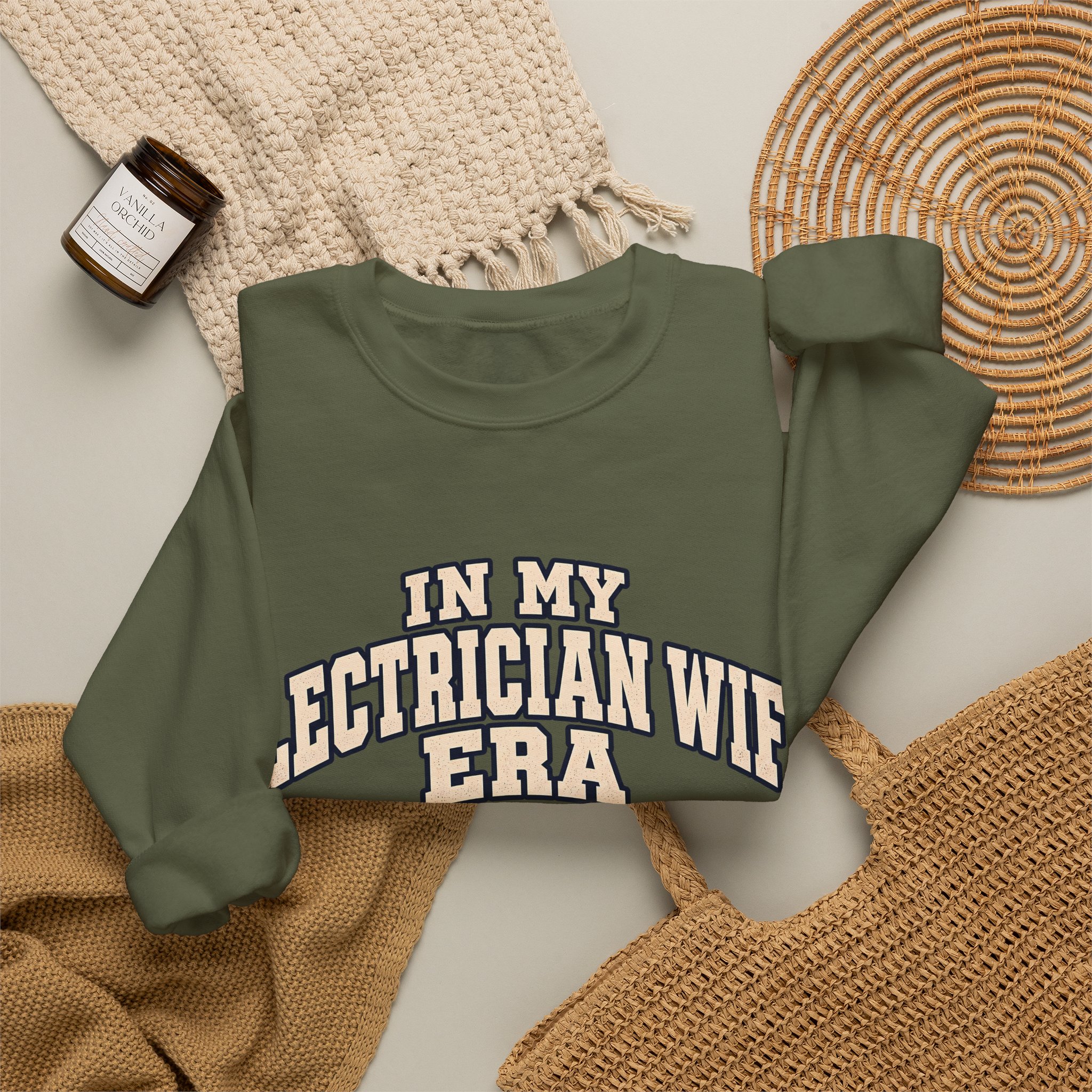 In My Electrician Wife Era Crewneck Sweatshirt - Image 24