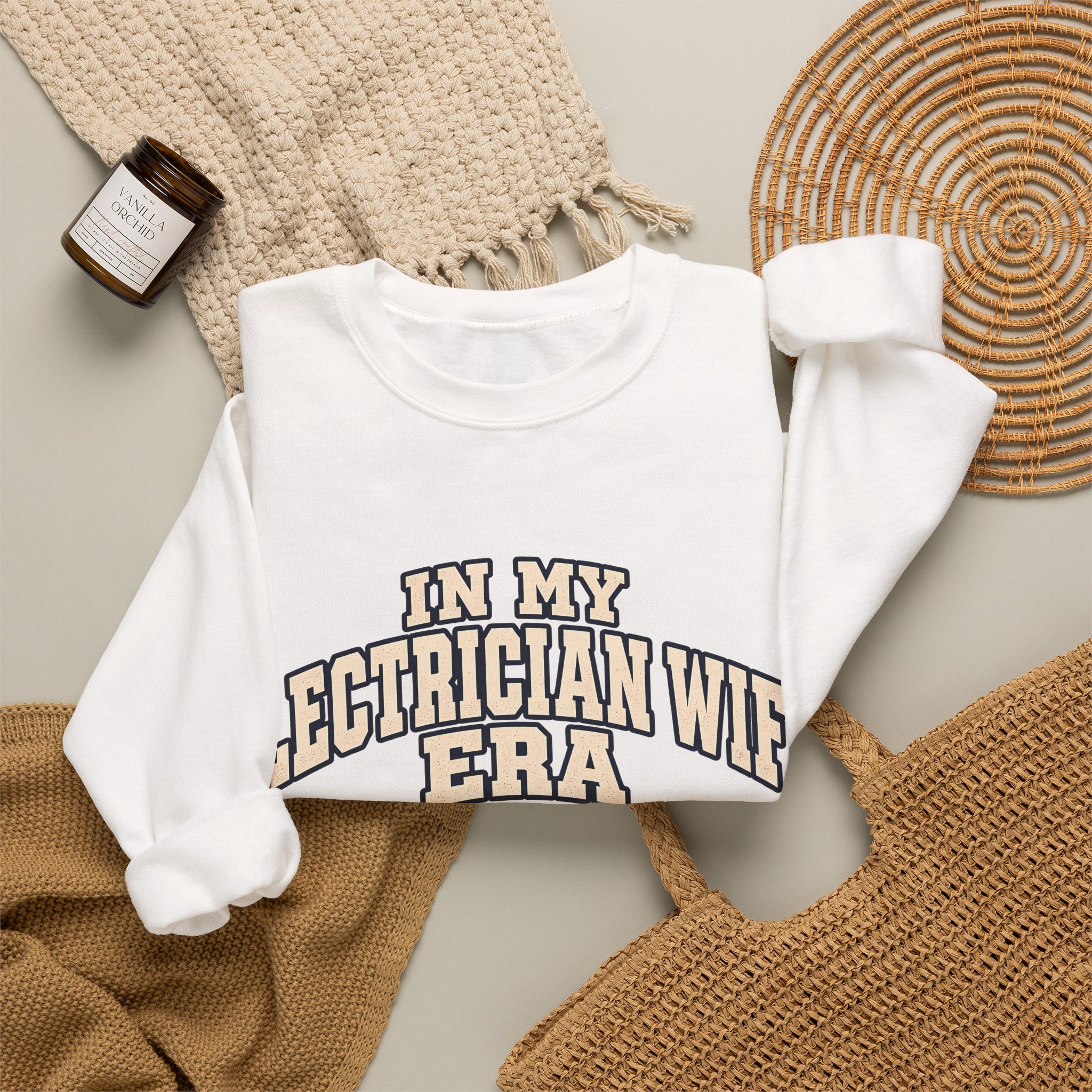 In My Electrician Wife Era Crewneck Sweatshirt - Image 4