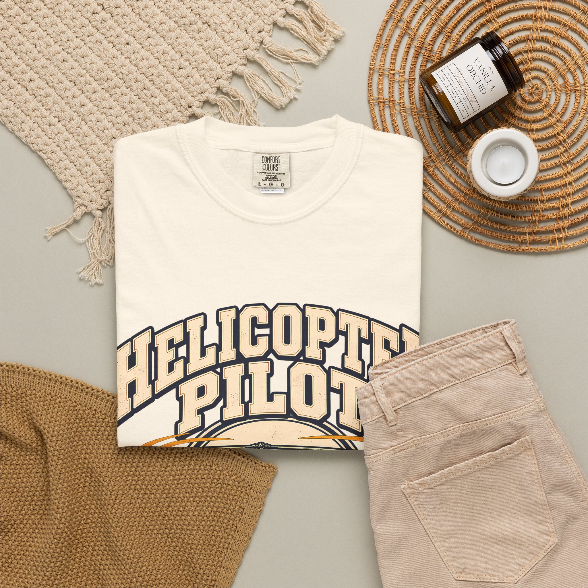 Helicopter Pilot Comfort Colors Tee - Image 8